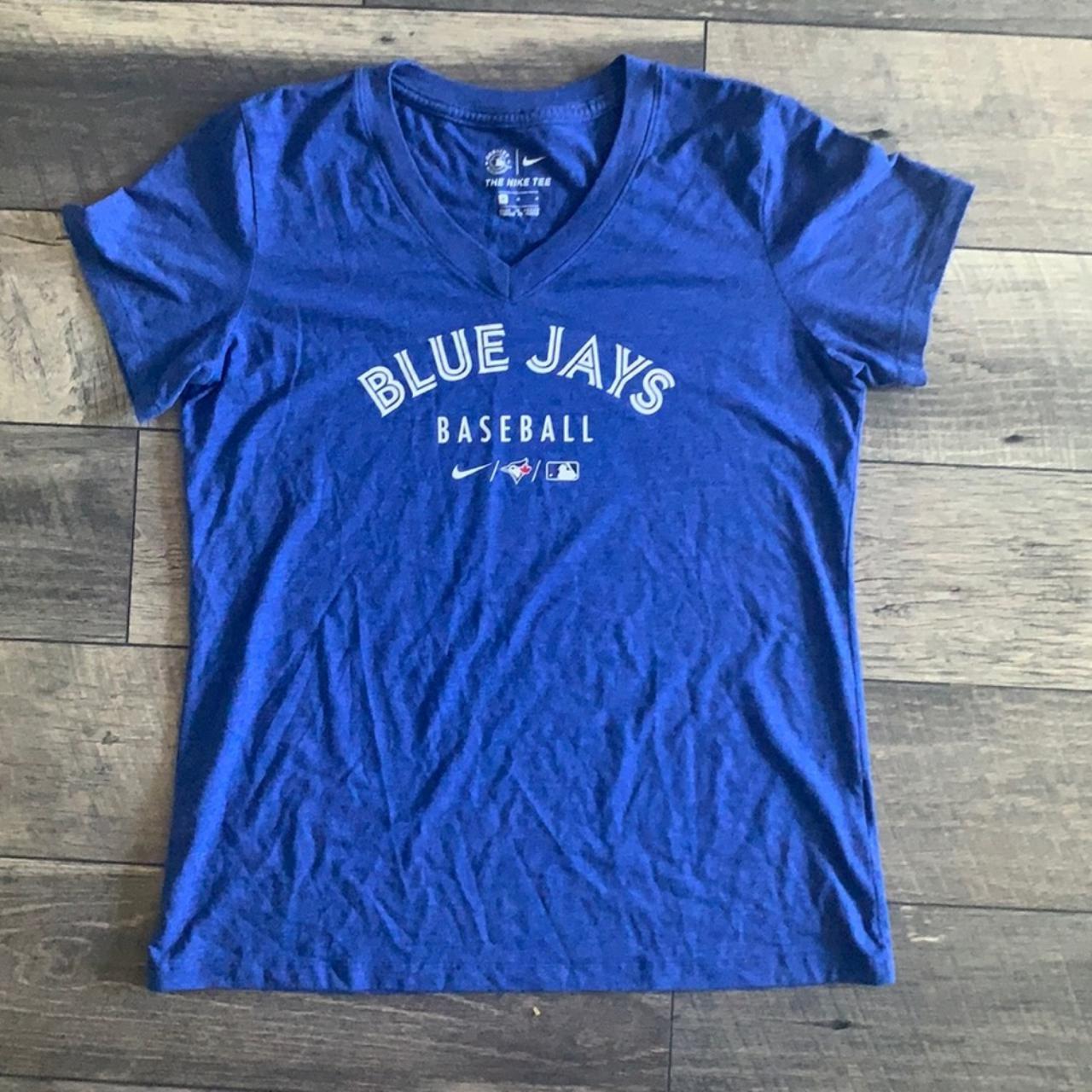 Nike MLB Blue Jays shirt Size: M Soft v-neck Nike - Depop