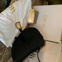 Christian Dior Saddle Bag Beige and Black Only worn - Depop