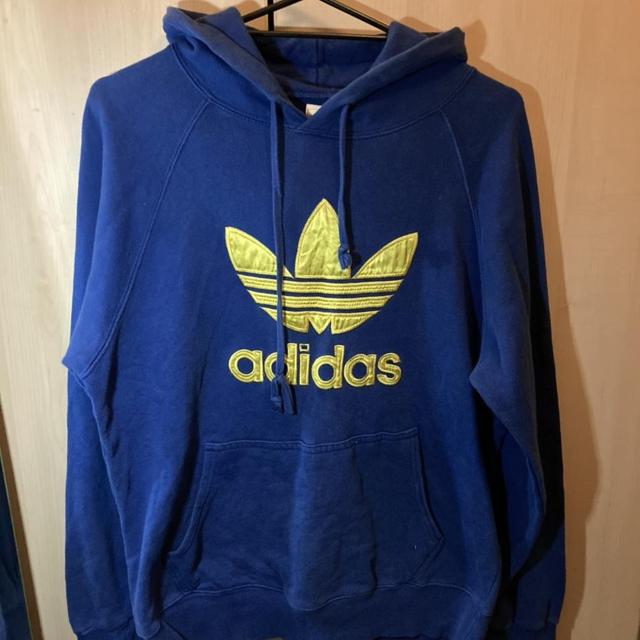 blue and yellow adidas hoodie