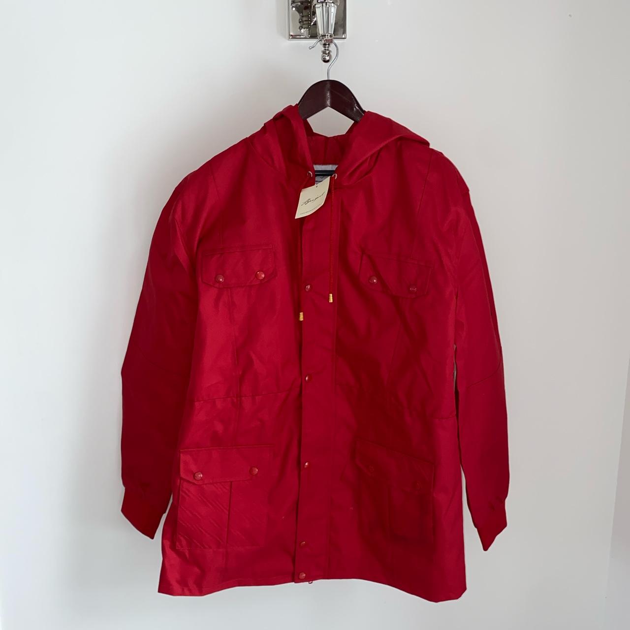 Benjart blood red weatherman coat brand new with... - Depop