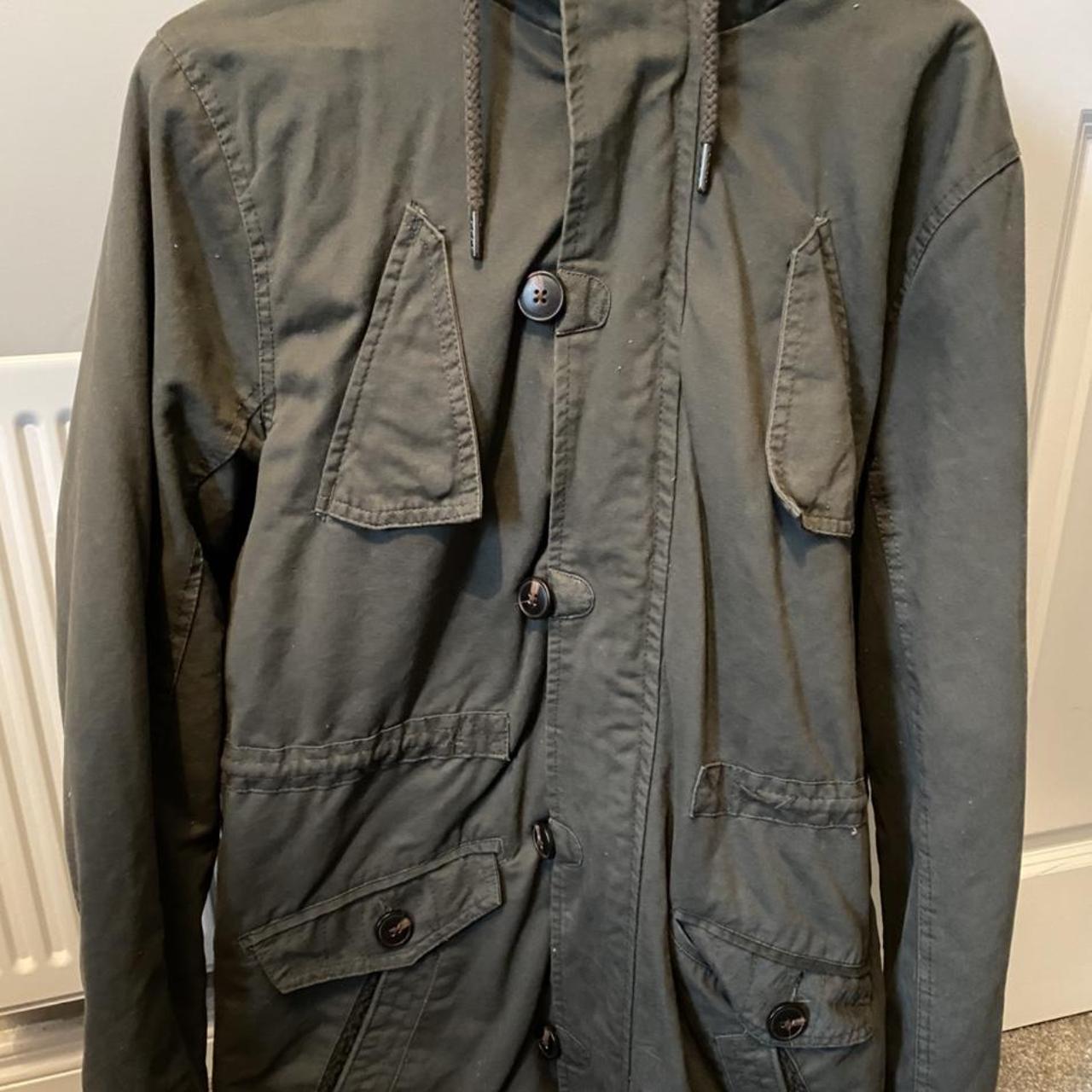 Men’s River Island Parka Coat Colour - Army Green... - Depop