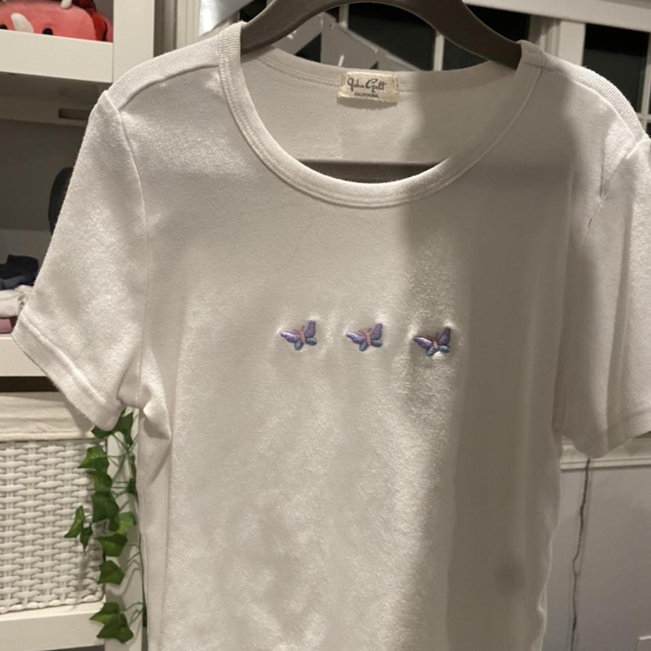 Brandy Melville Butterfly Tee Baby... - Depop