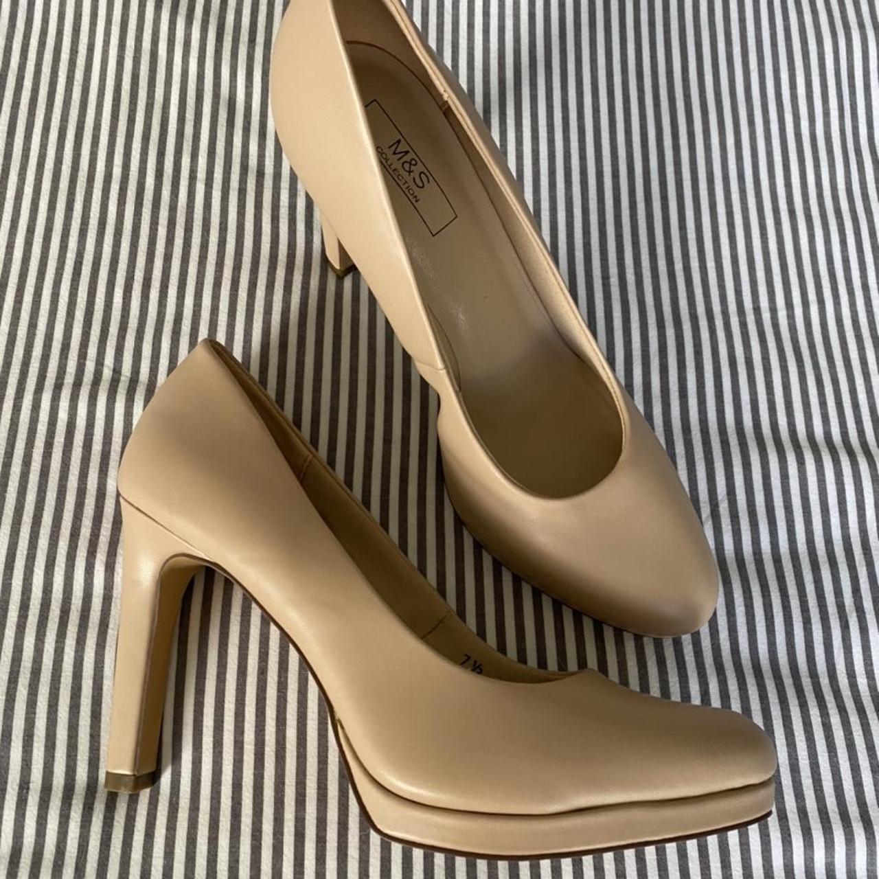 Nude small heeled on sale shoes