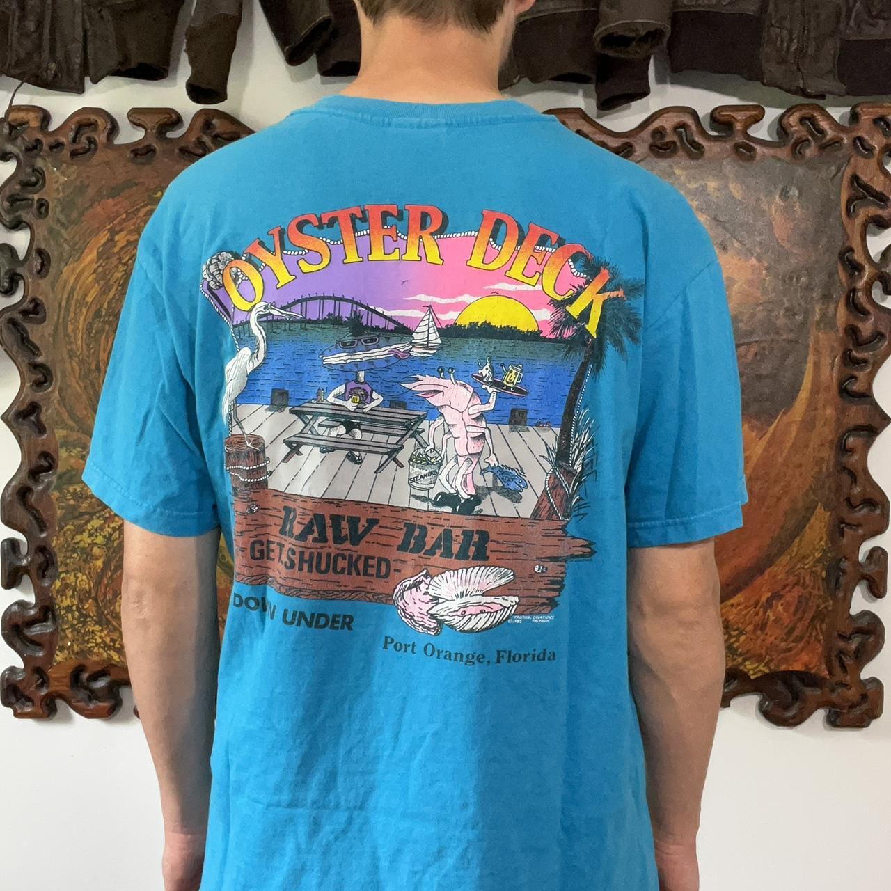 Vintage 90s Daytona Beach Oyster Deck shirt. Hanes... Depop