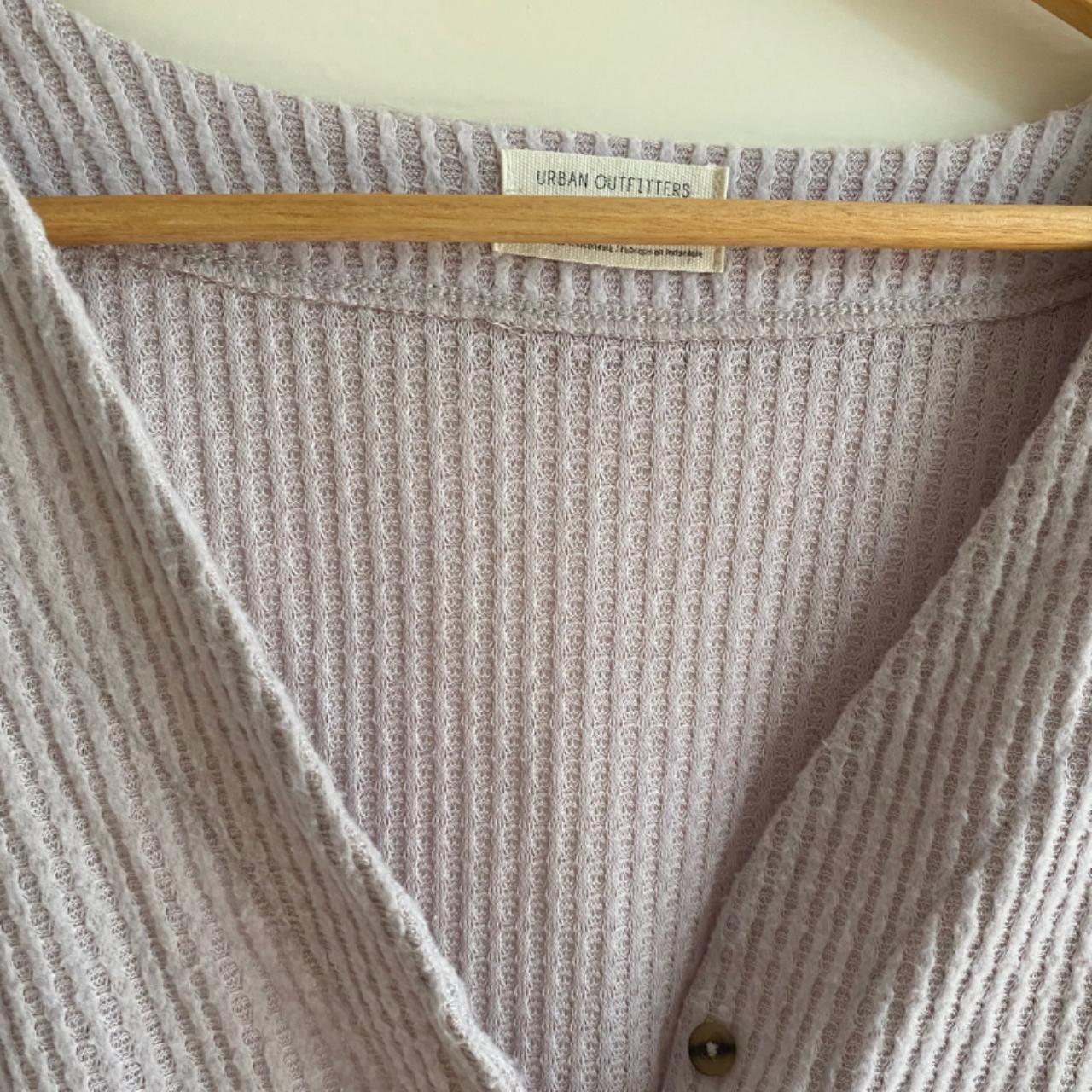 Urban outfitters - cropped lilac waffled cardigan.... - Depop