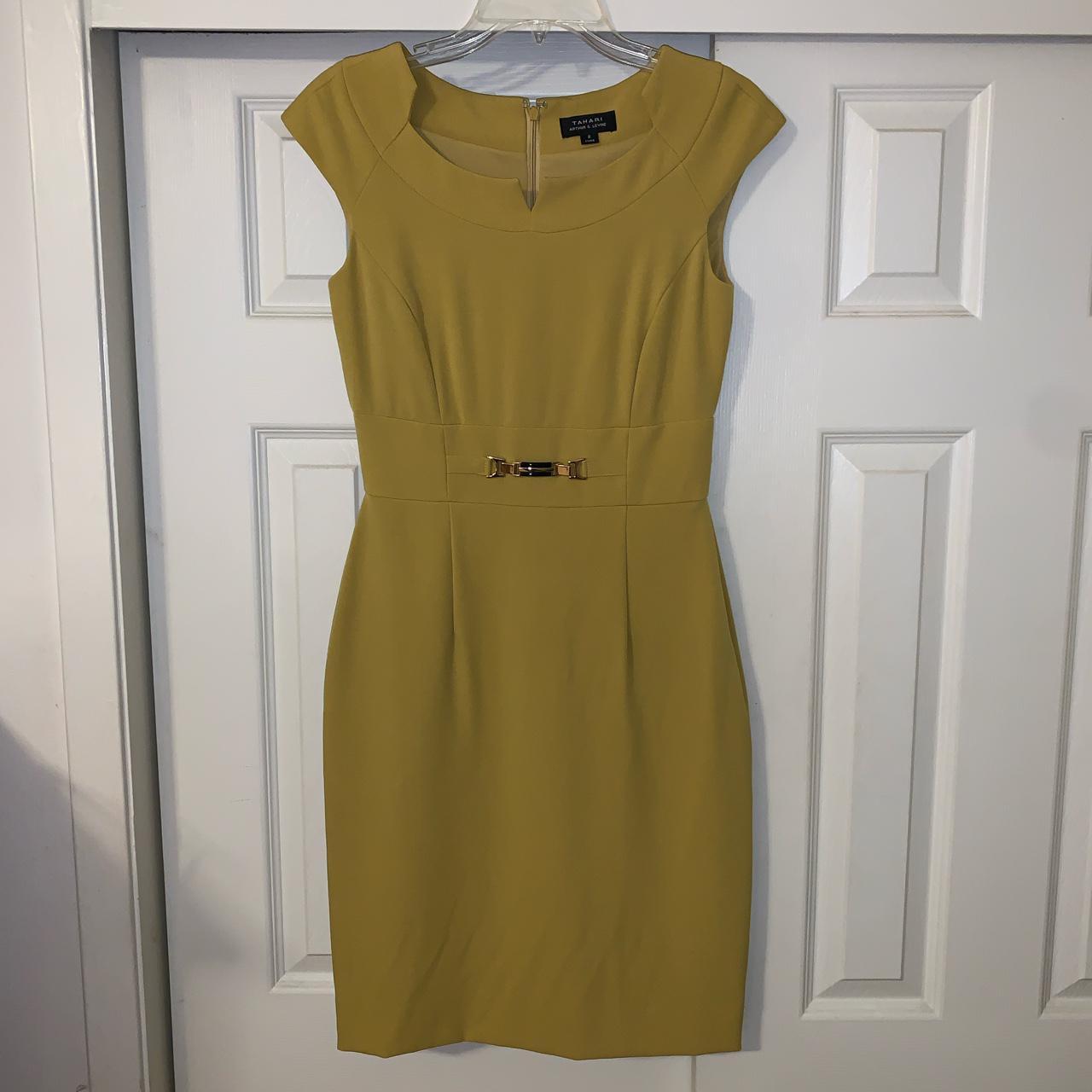 tahari yellow dress