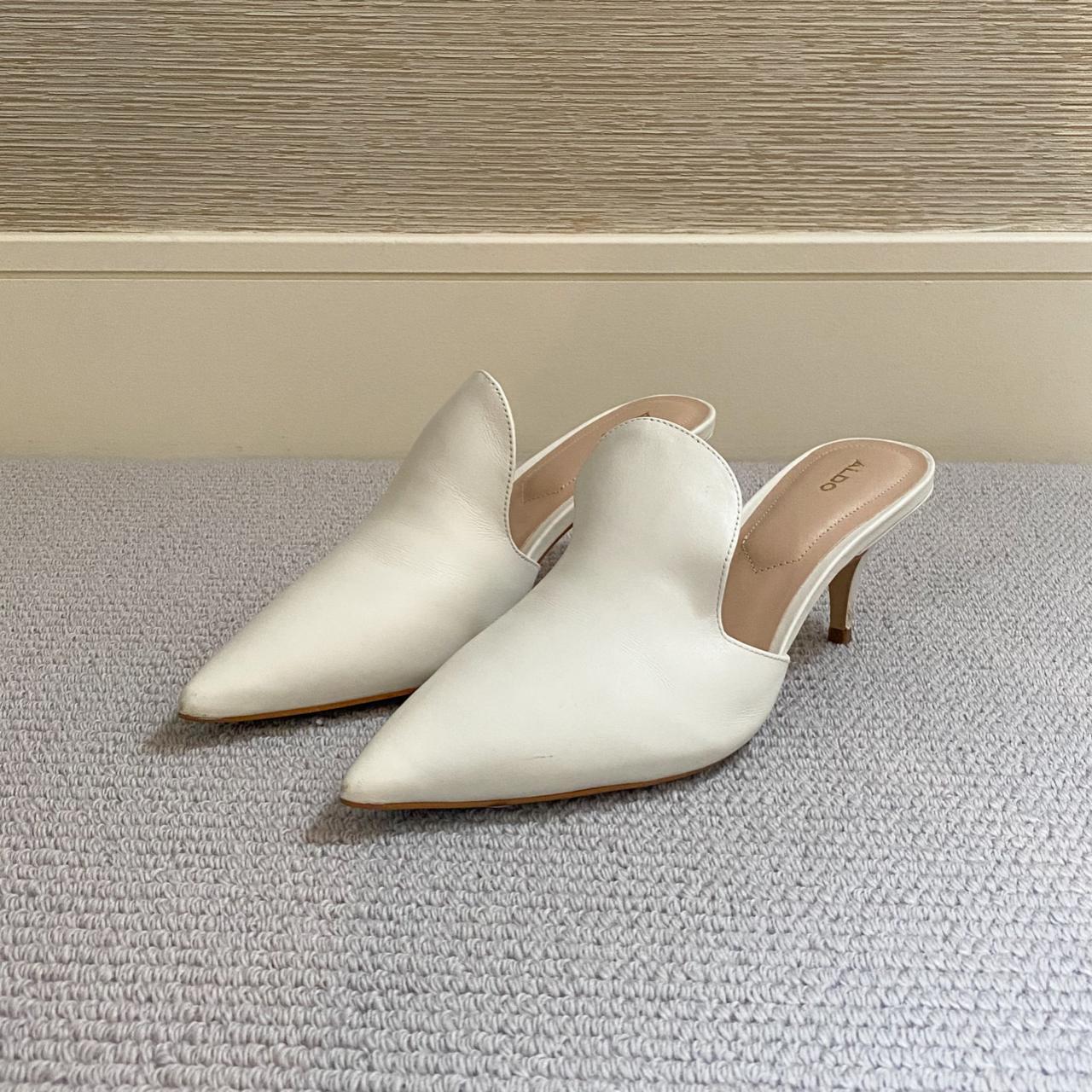 aldo white mules