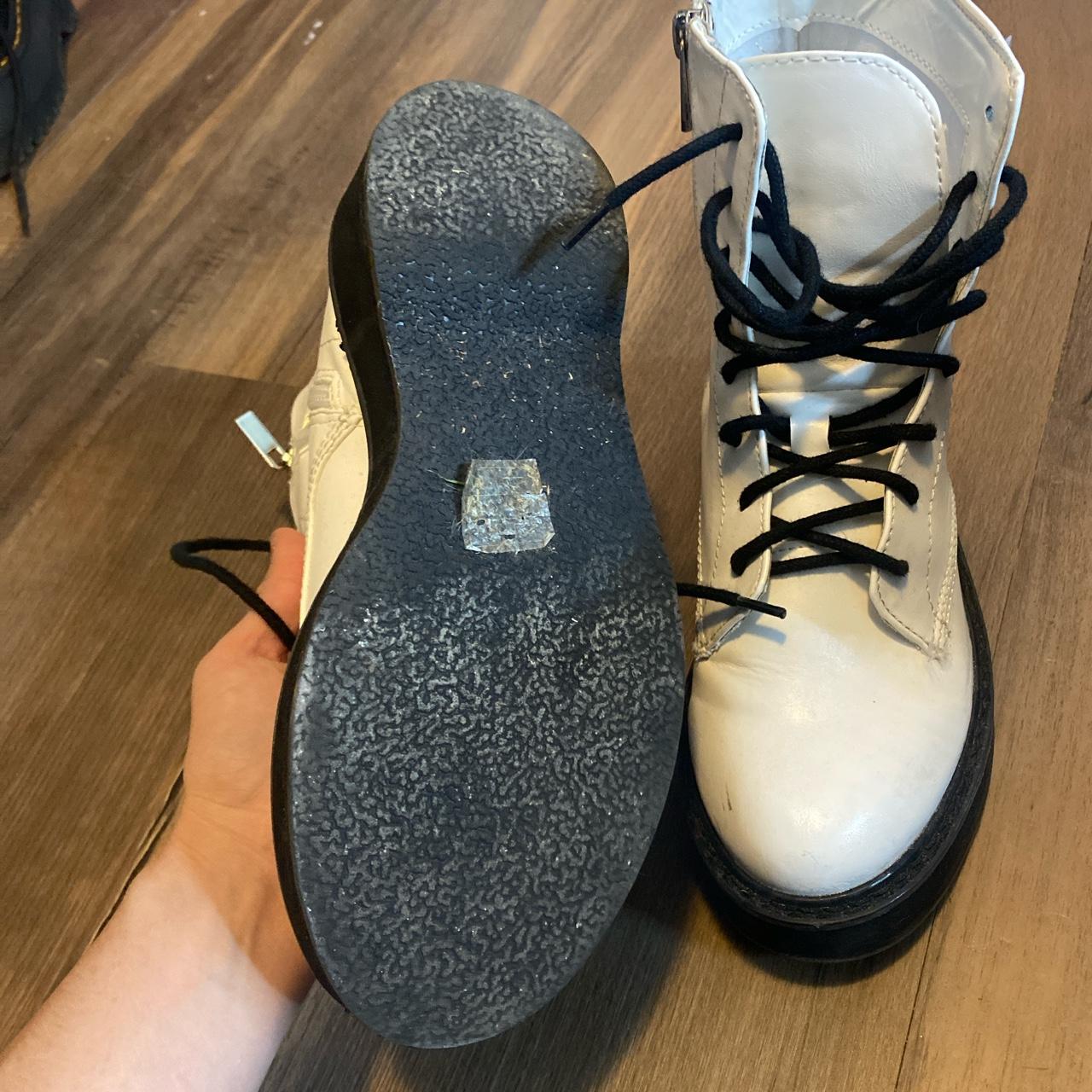 Urban Outfitters Women's Black and White Boots | Depop