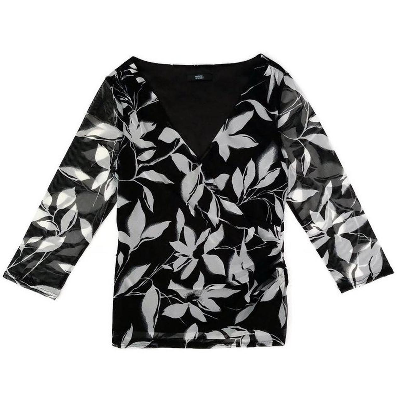 Y2k Mesh Overlay Top With Abstract Floral Print And Depop