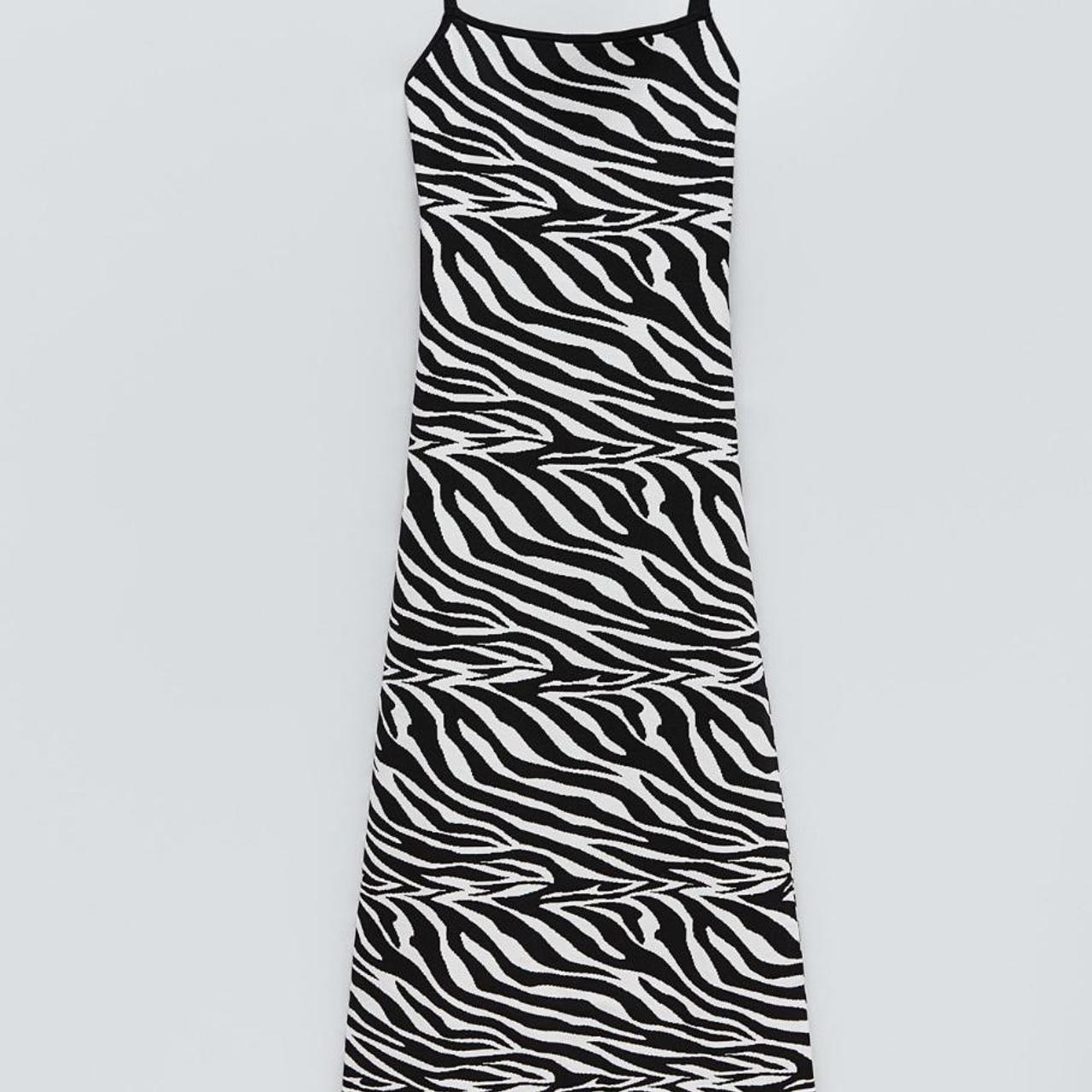 zara jacquard animal detail dress