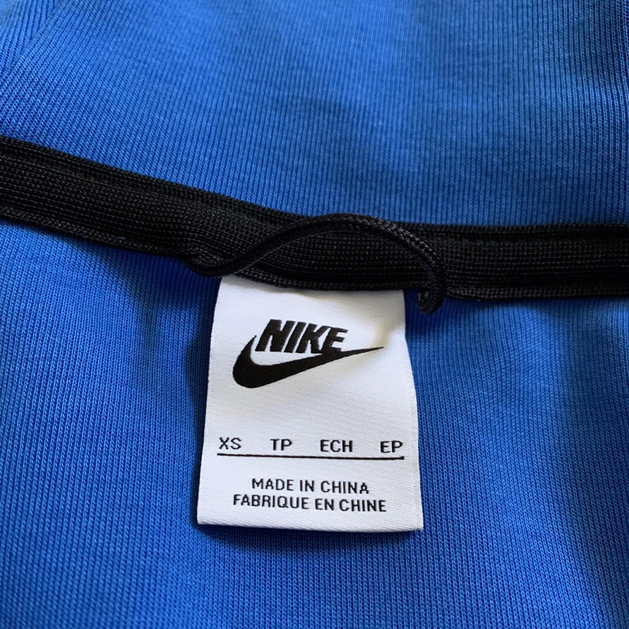 Nike tech fleece signal blue top size XS 10/10... - Depop