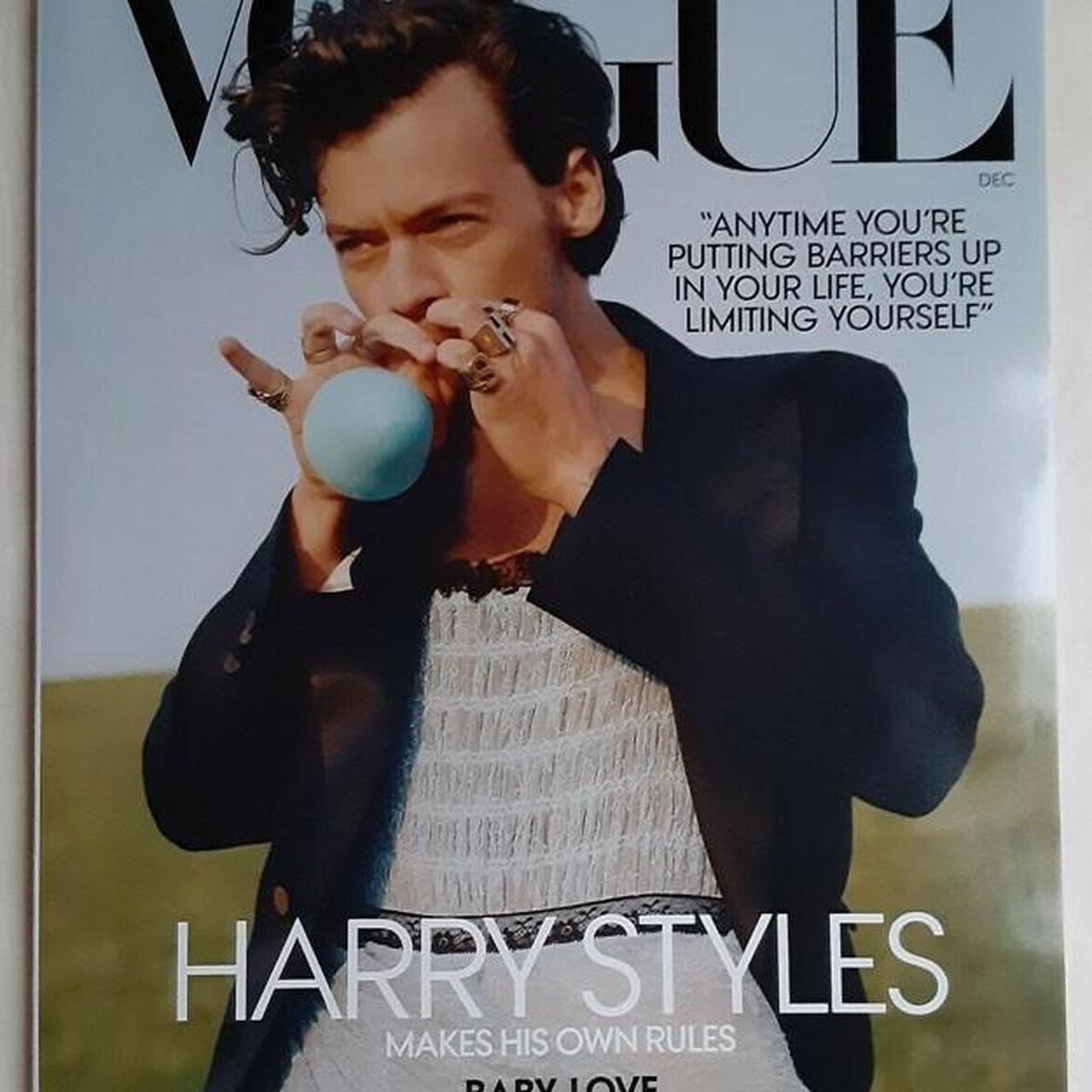 Harry Styles fashion Vogue Magazine December 2020