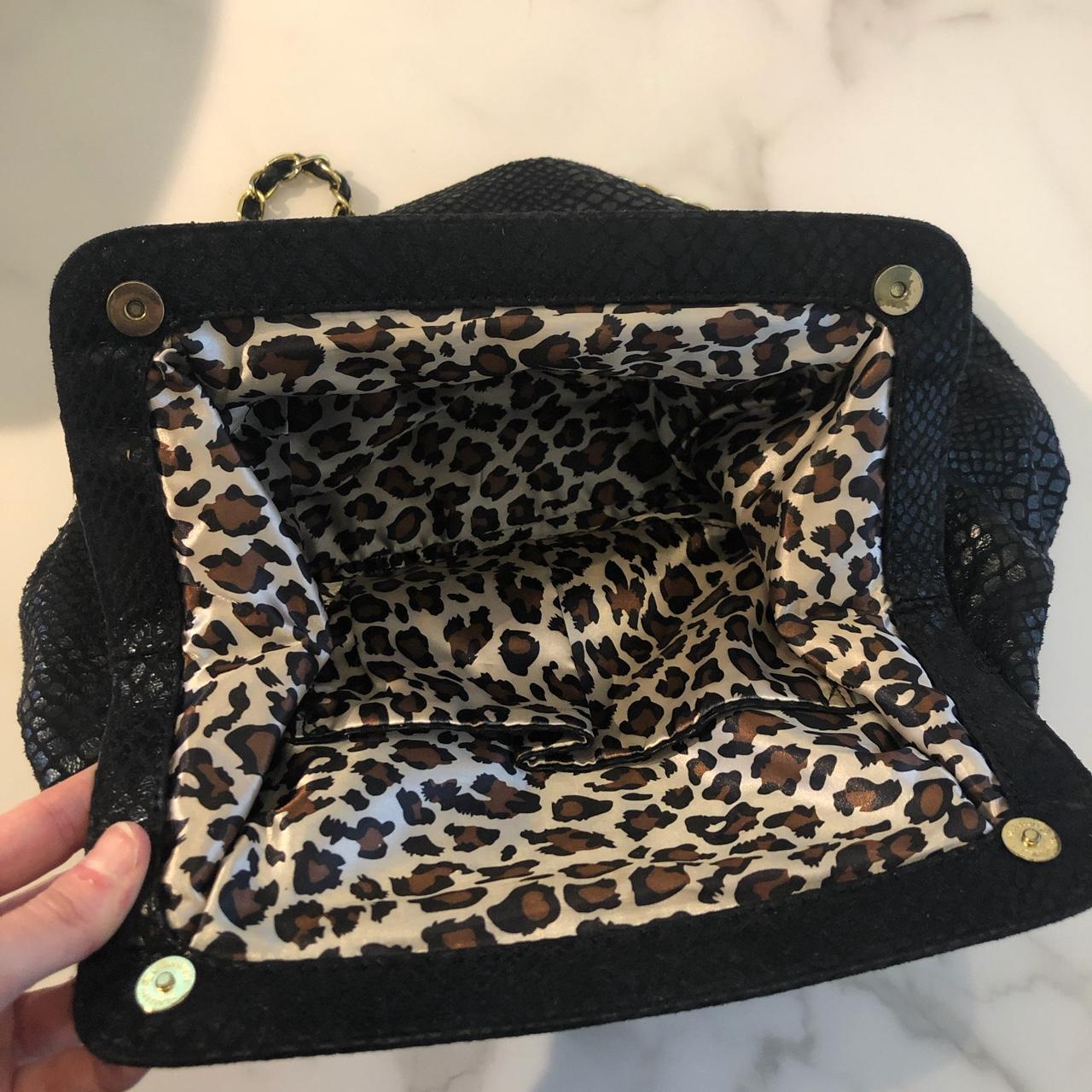 Green Paul's Boutique Bag with Leopard Print - Depop