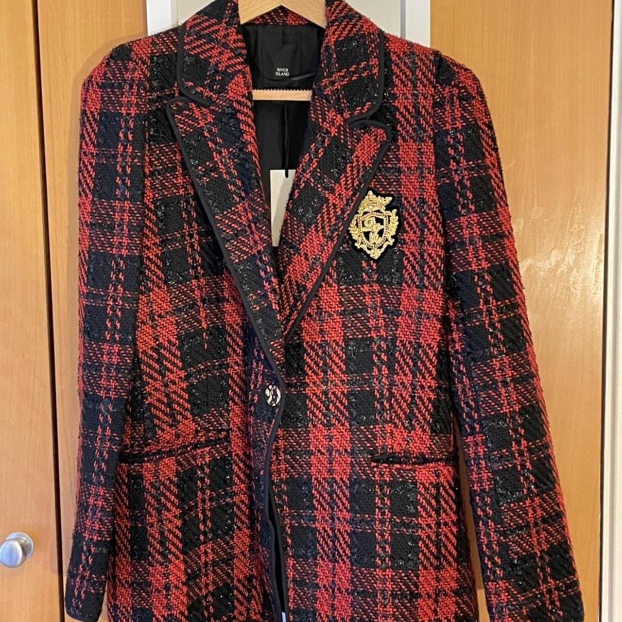 River island hot sale tartan jacket