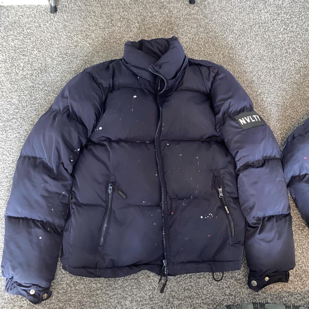 Mens navy nvlty coat size medium. Great condition... - Depop