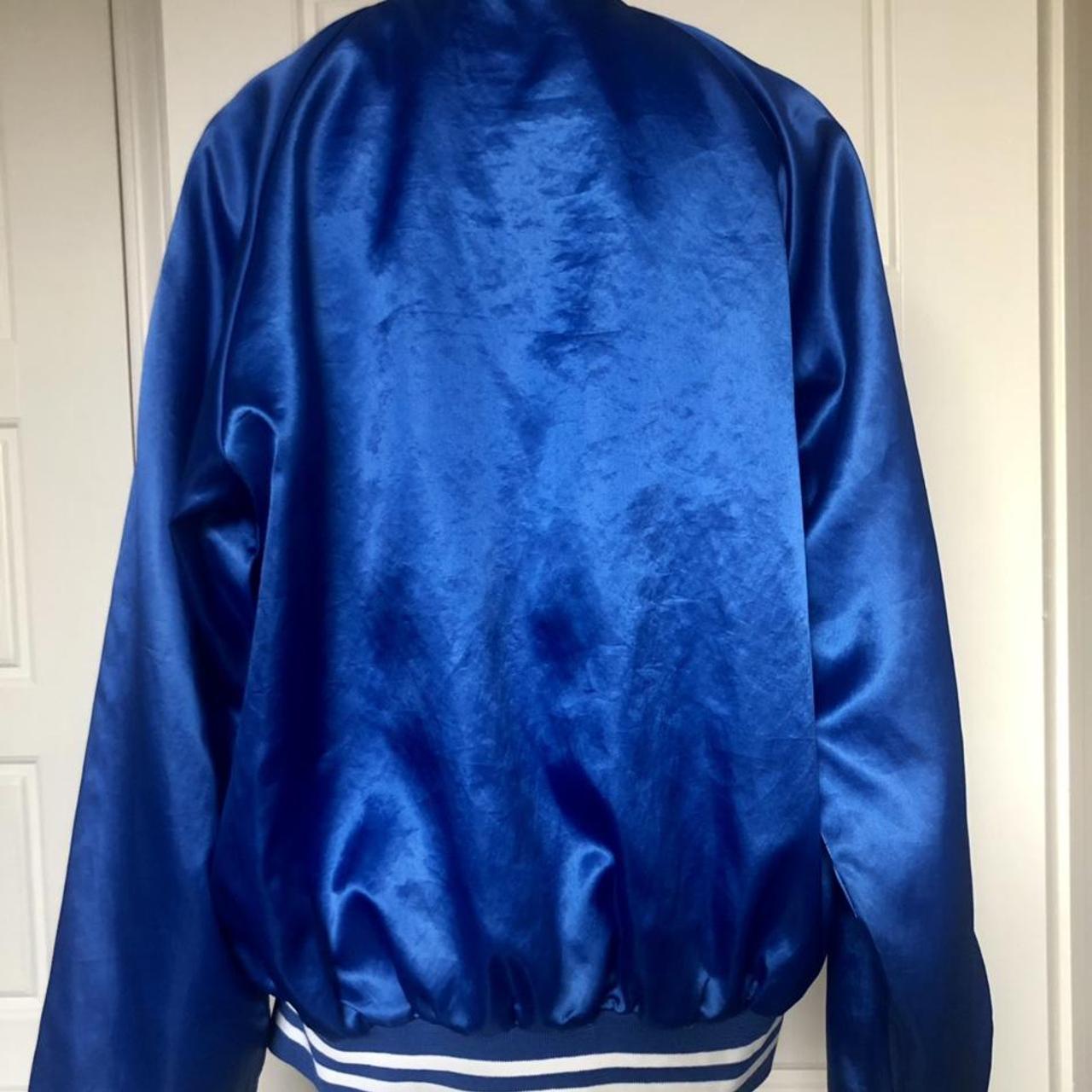 Royal blue baseball jacket. This was a band jacket... - Depop