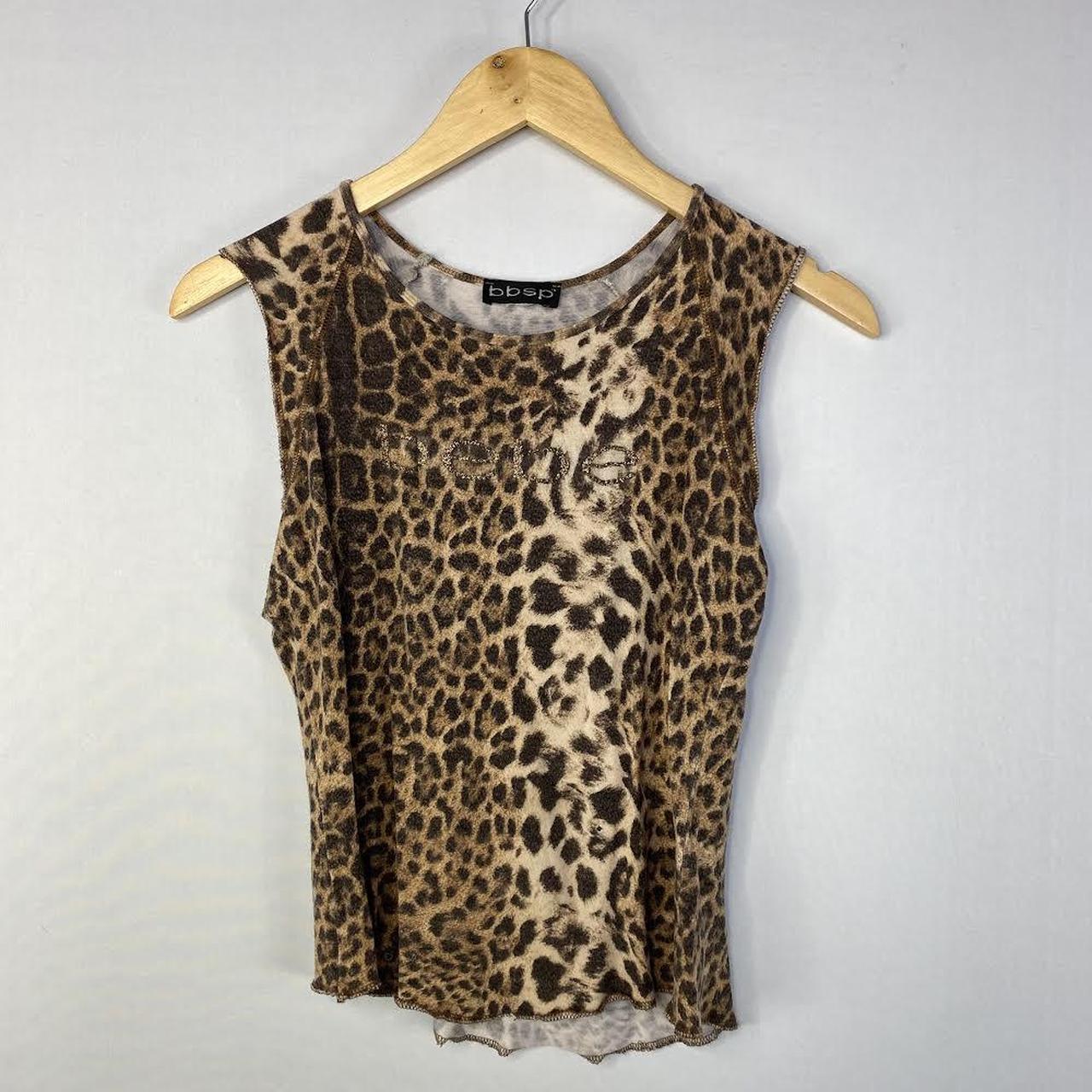 Bebe. Bebe Brown Cheetah Leopard Tank Top Blouse.... - Depop