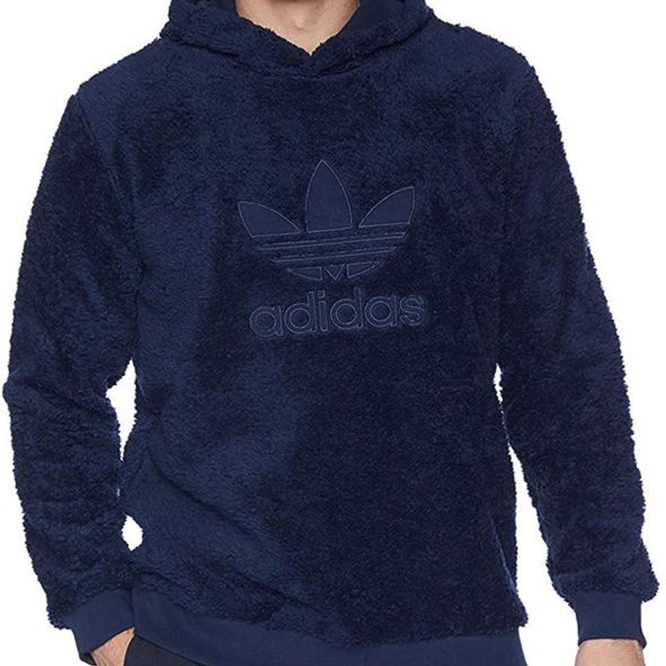 fuzzy adidas sweatshirt