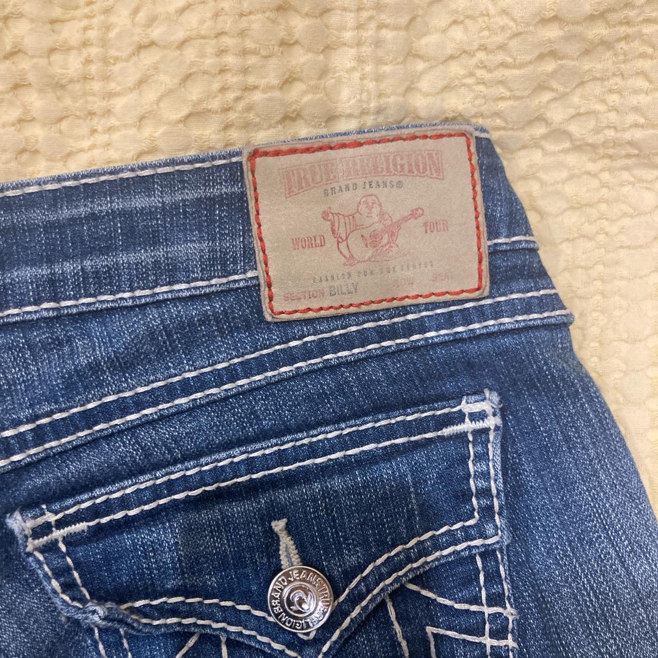 True Religion jeans -low waisted -flared very y2k,... - Depop