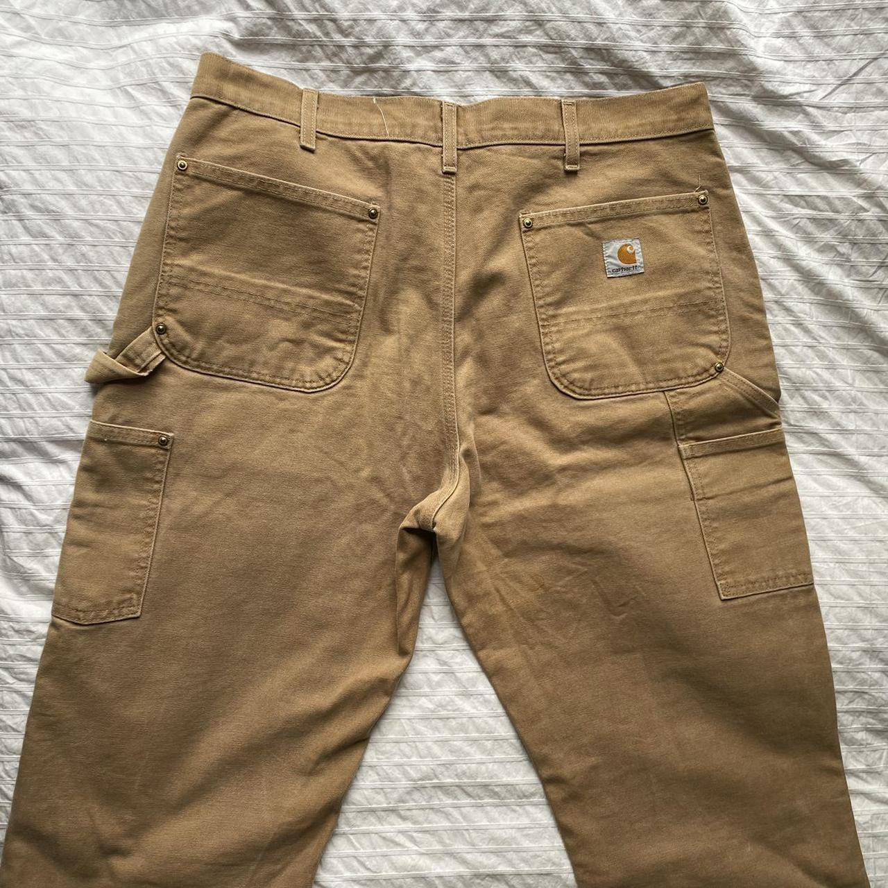 VINTAGE CARHARTT TAN carpenter work pants.... - Depop