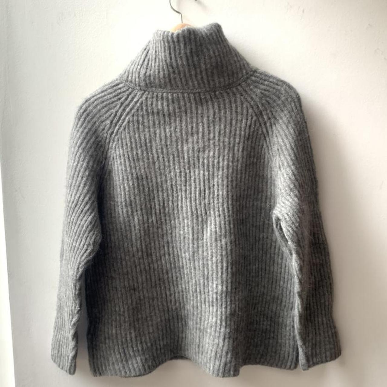 Vintage grey woolly Tommy Hilfiger turtle neck... - Depop