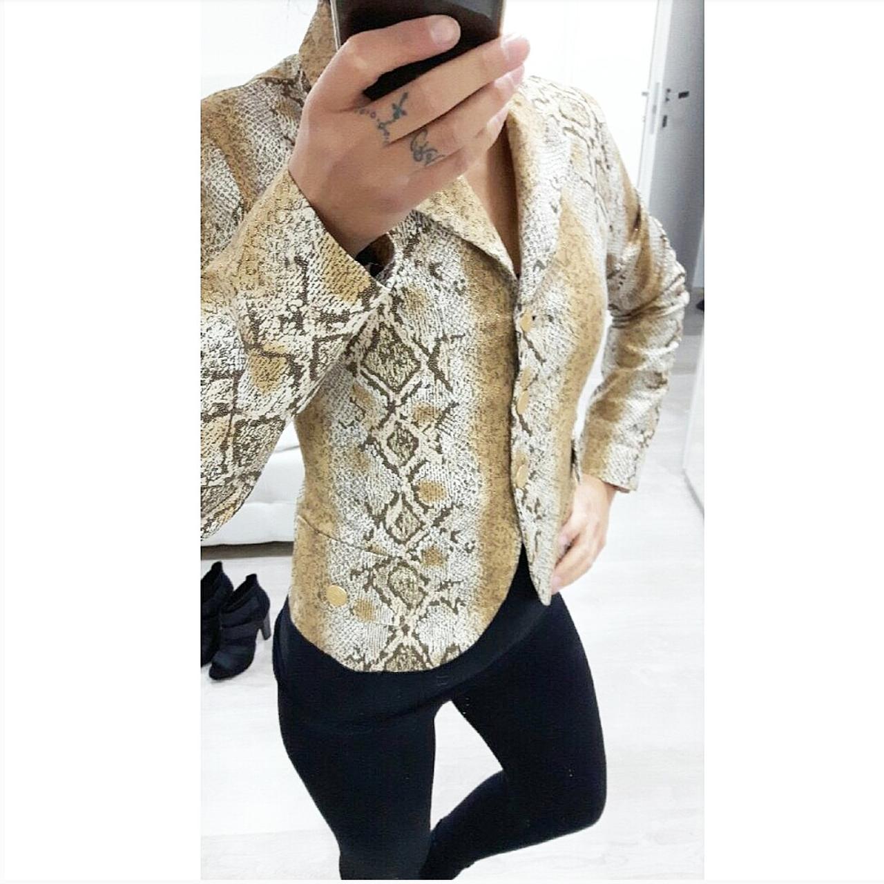 giacca pitonata Denny giacchetta Depop