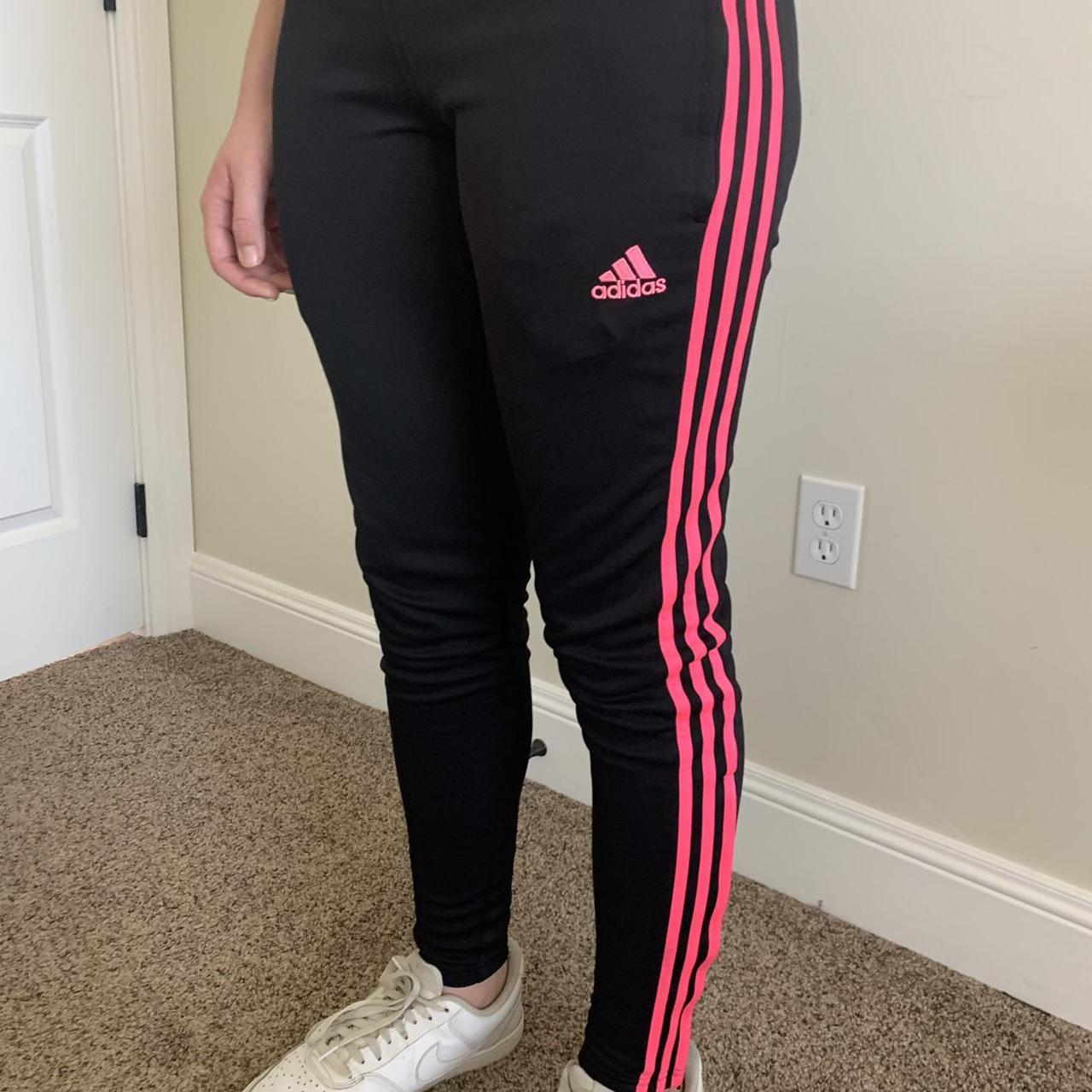 pink and black adidas sweatpants