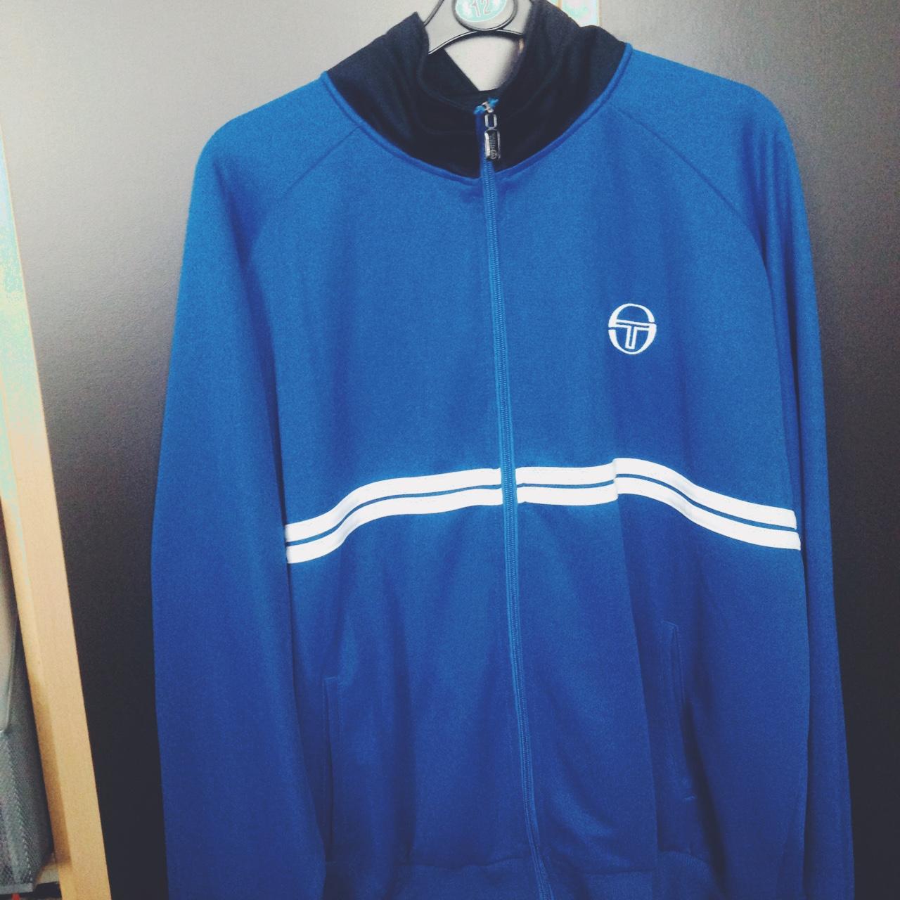 Sergio tacchini blue zip up tracksuit top,Great... Depop