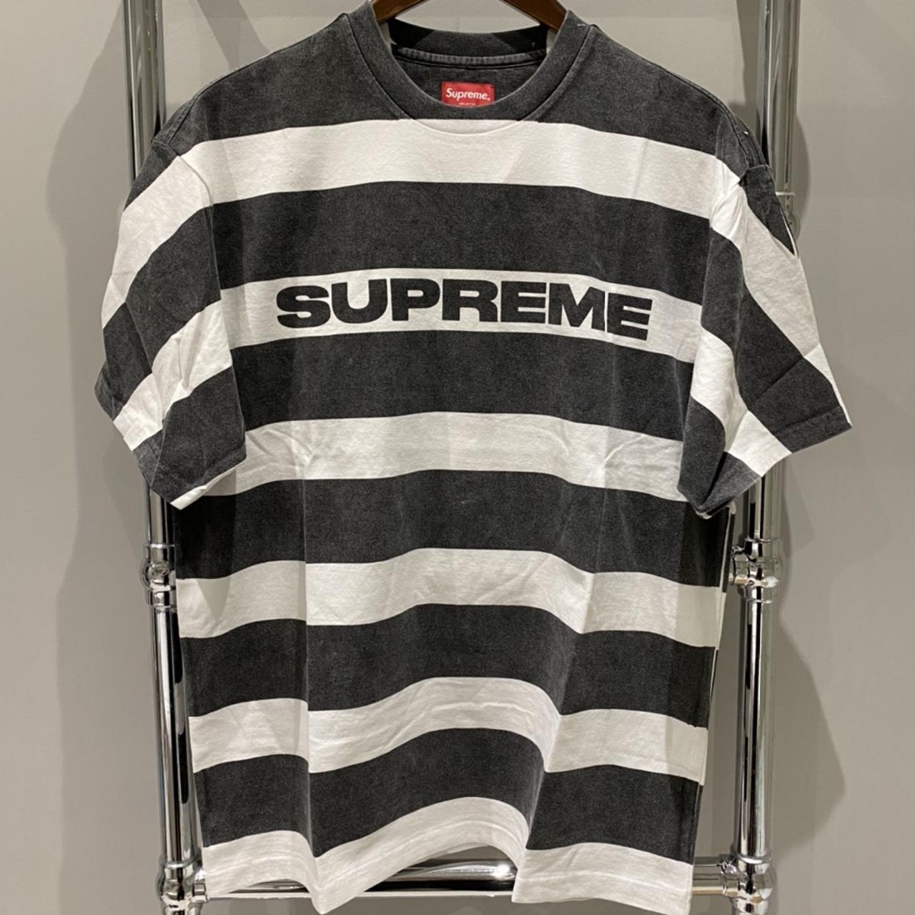Supreme Printed Stripe S/S Top Black