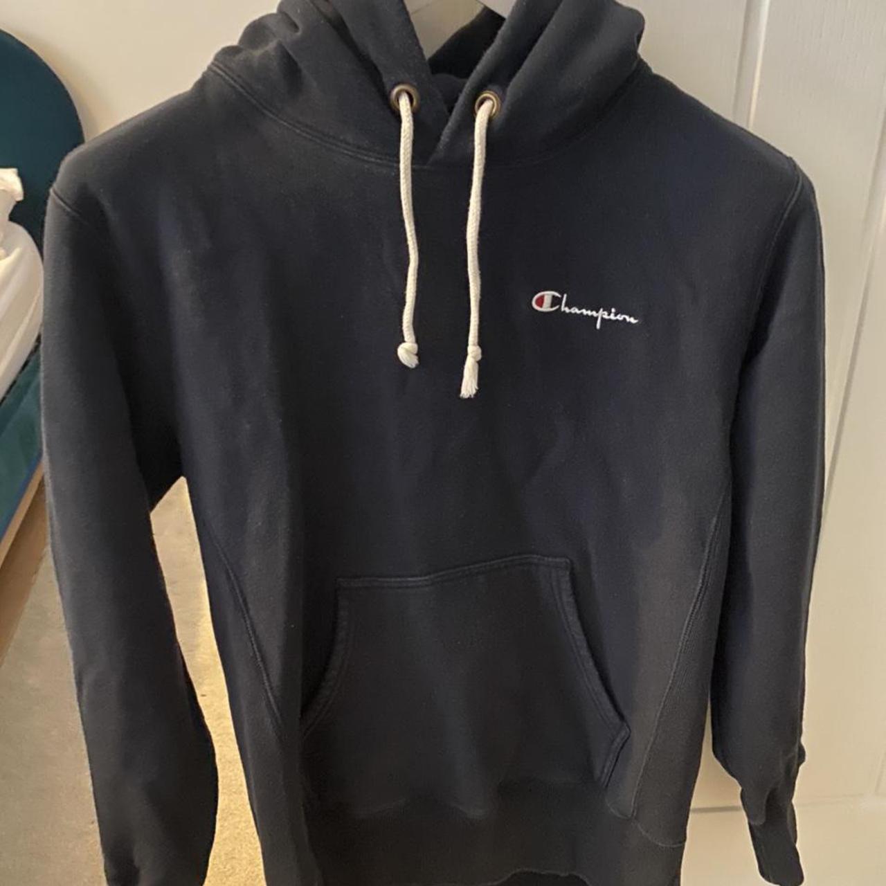 Champion Men's Navy Hoodie | Depop