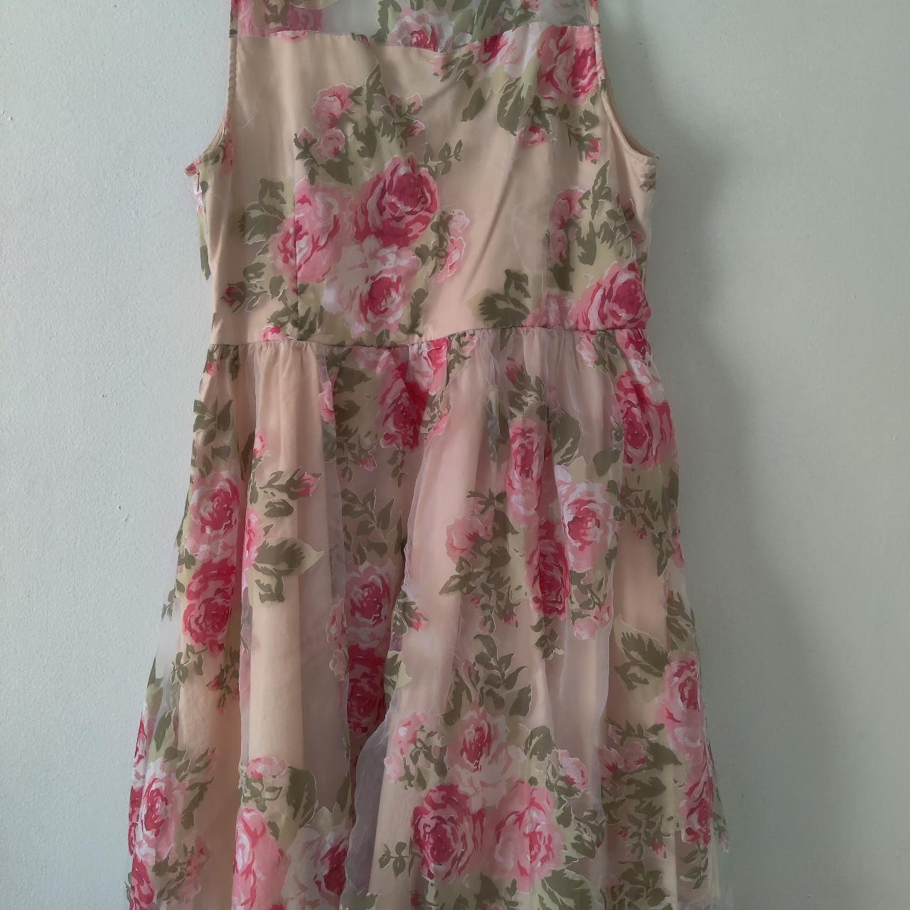 Vintage remake Lindy Bop soft blush dress with... - Depop