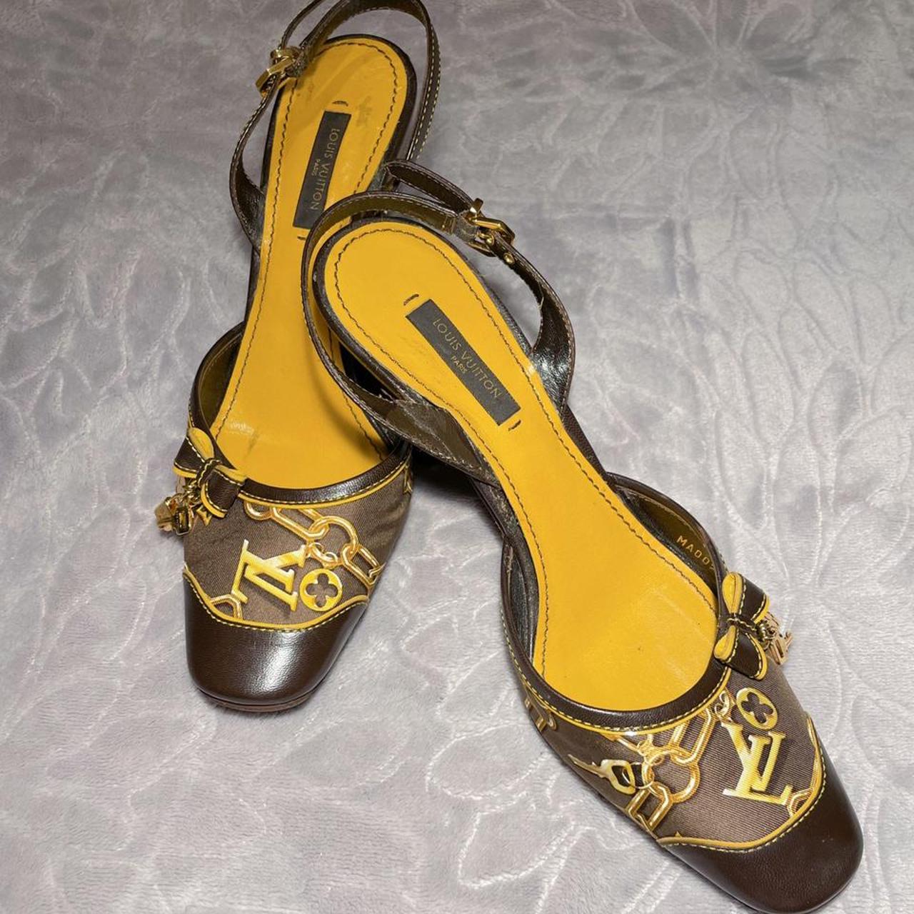 Louis Vuitton Womens Brown And Yellow Courts Depop 4616