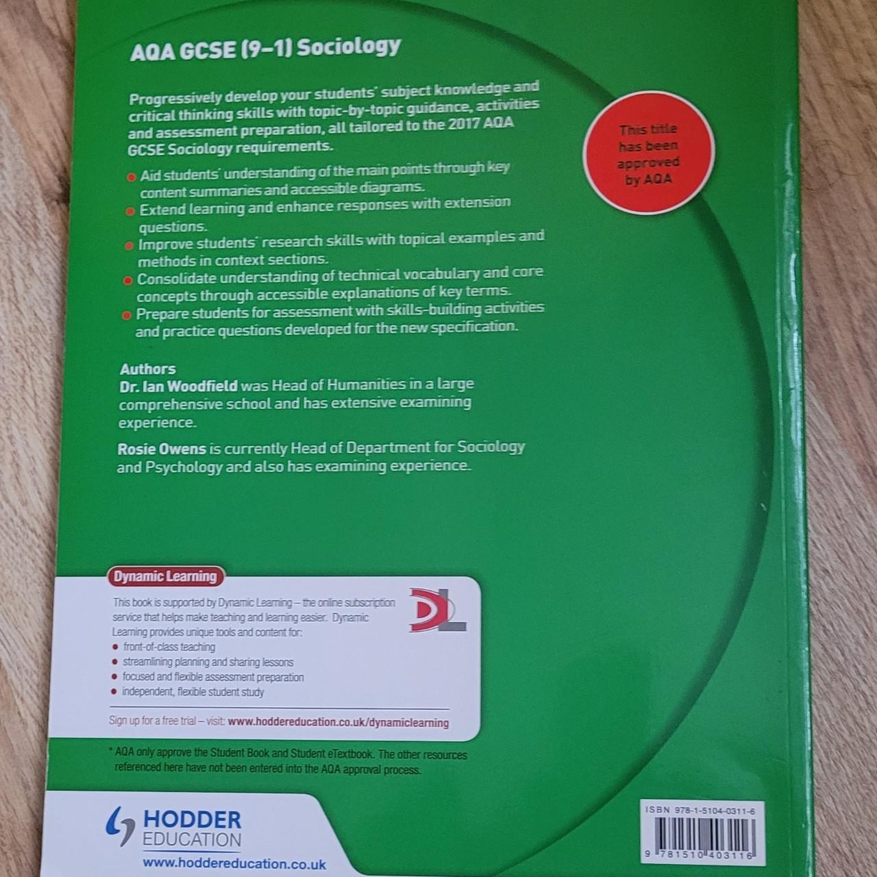 AQA GCSE (9-1) Sociology Textbook Excellent... - Depop