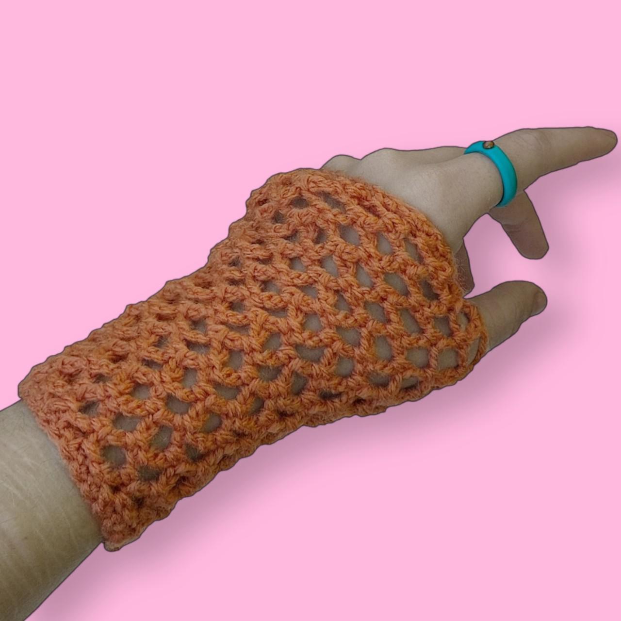 orange gloves 🍂🕷🍊 100 handmade acrylic... Depop