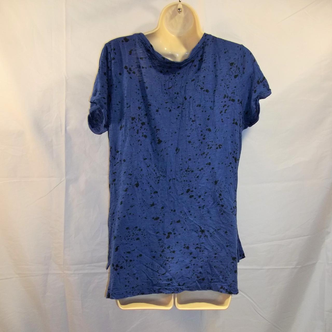 Rock and Republic Women's Blue and Black T-shirt (2)