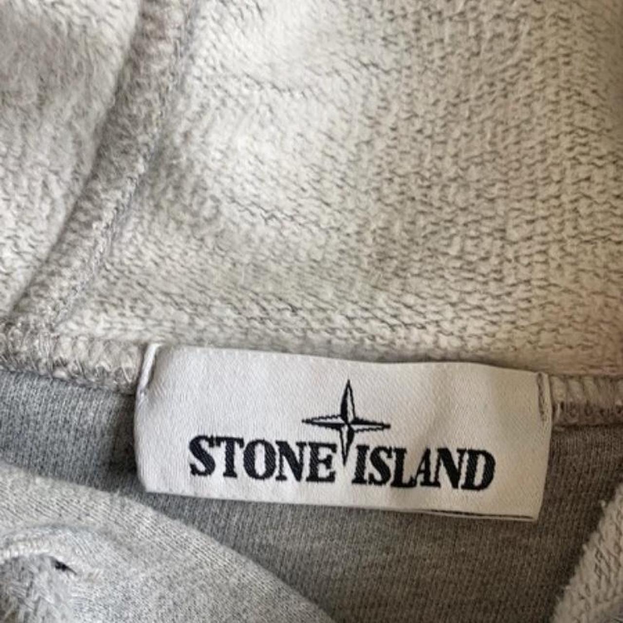 Stone island hoodie grey, barely worn, amazing... - Depop