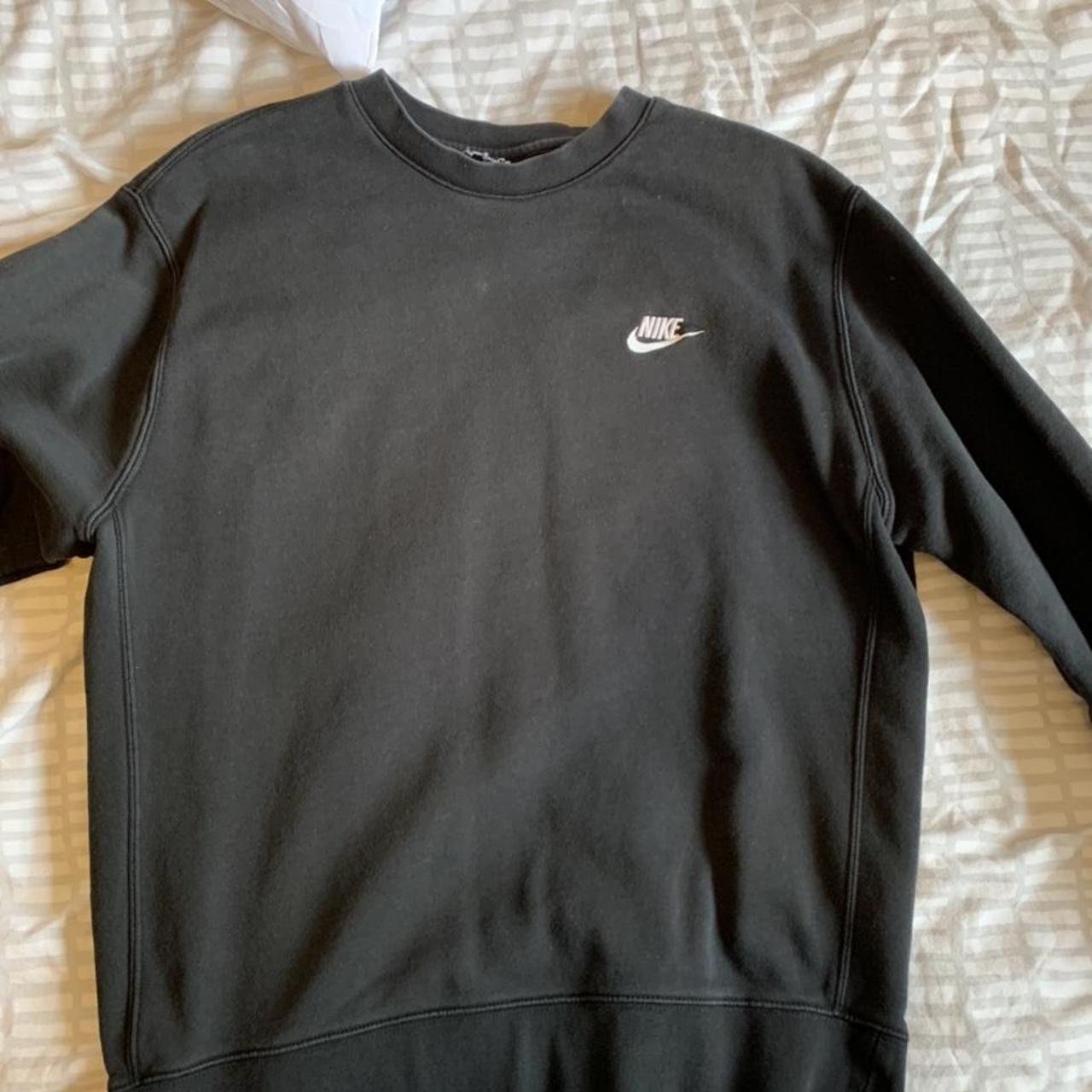 Black Nike sweatshirt little mark on front... - Depop