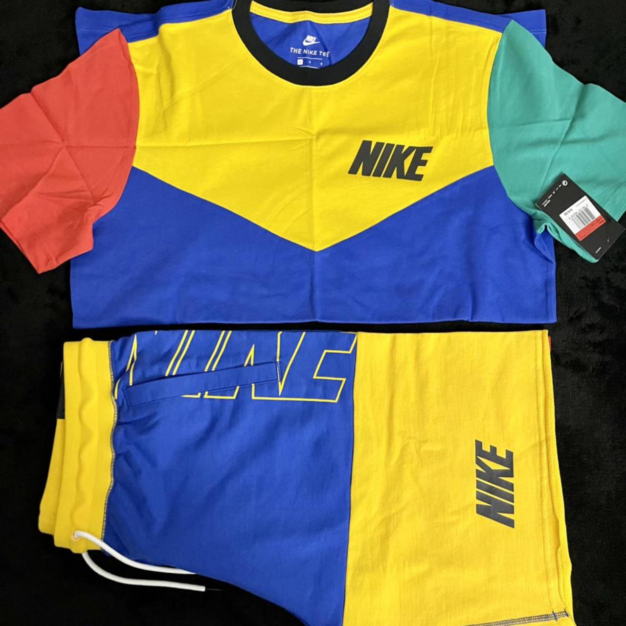 men's nike sportswear jersey colorblock shorts