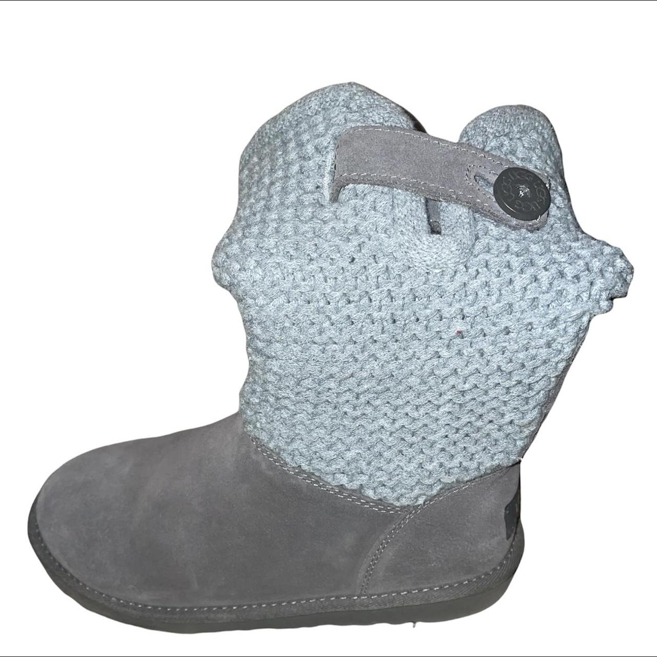 UGG knitted darrah style in grey knitted boots for... - Depop