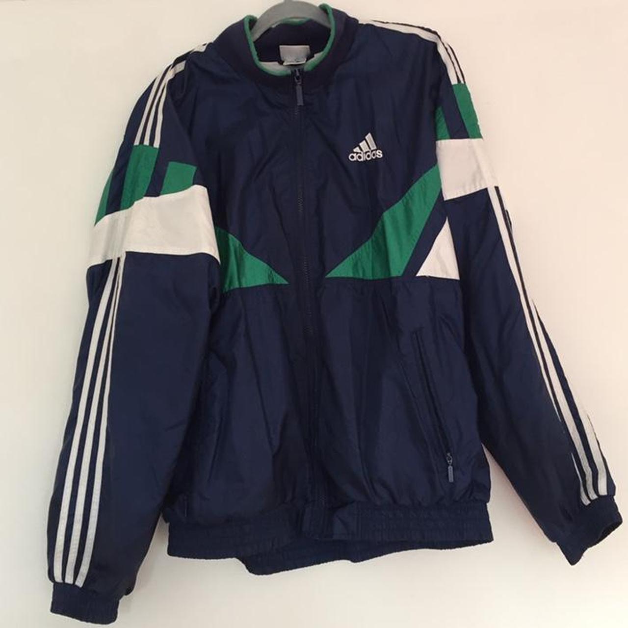 Adidas Men's Navy and Green | Depop