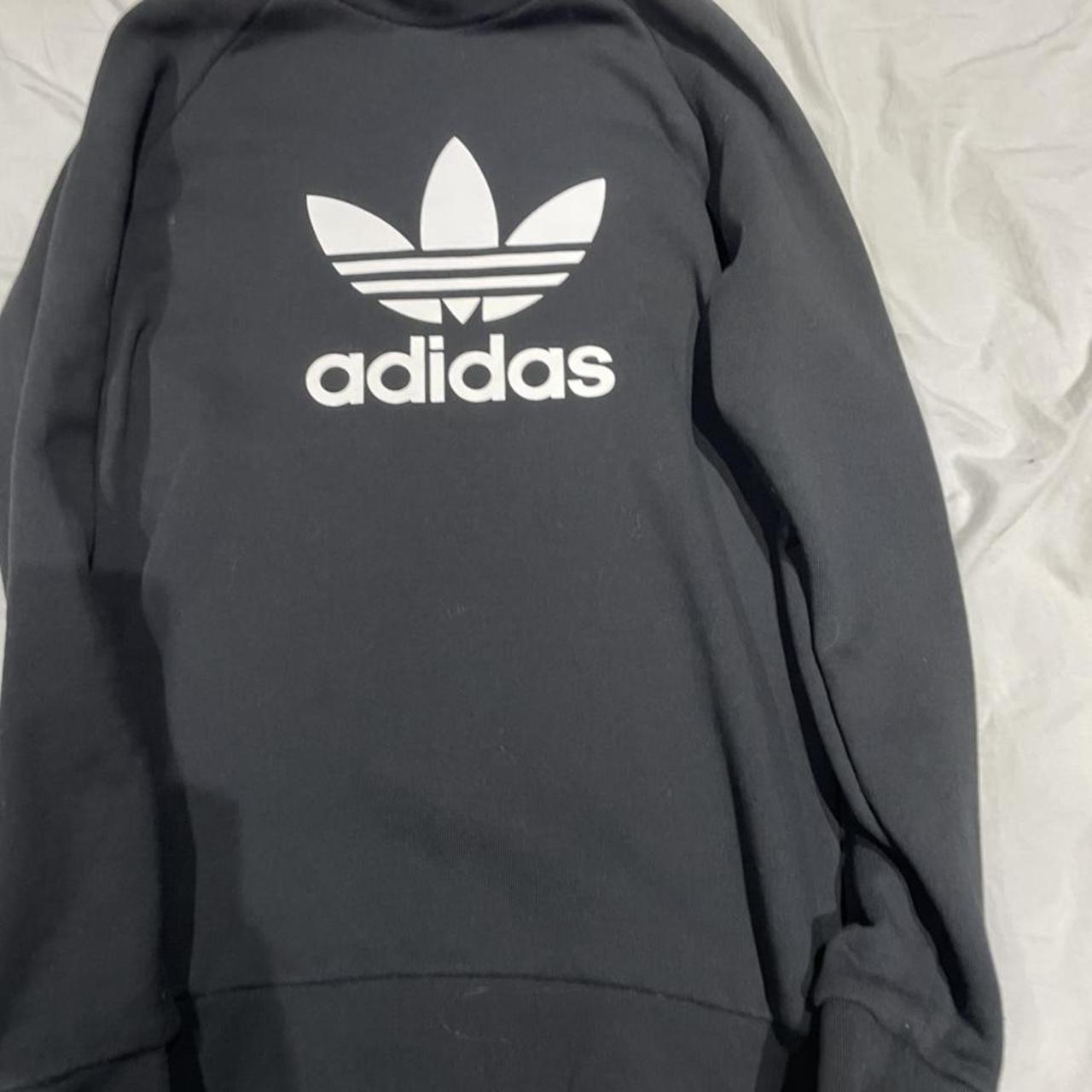 Adidas Originals Men's Black and White Jumper | Depop