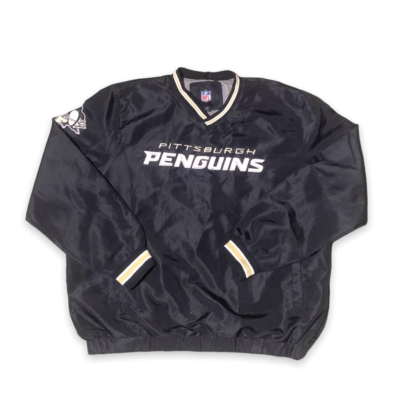 NFL Men's Black and Gold Jacket Depop