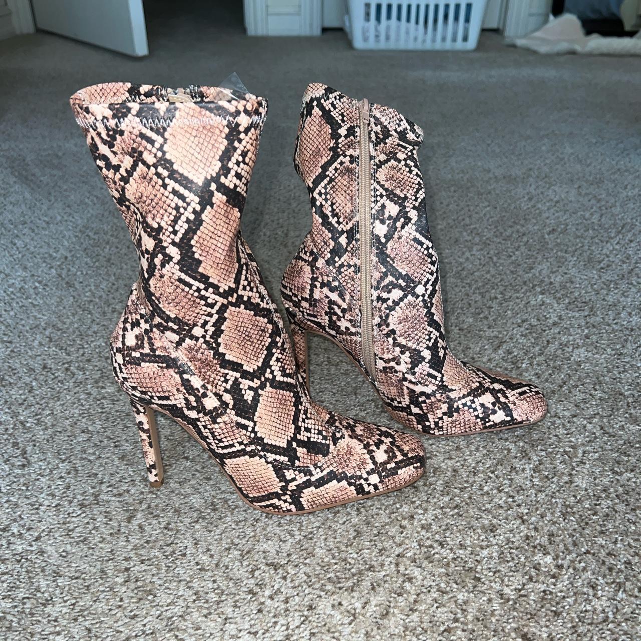 Missguided snake outlet print boots