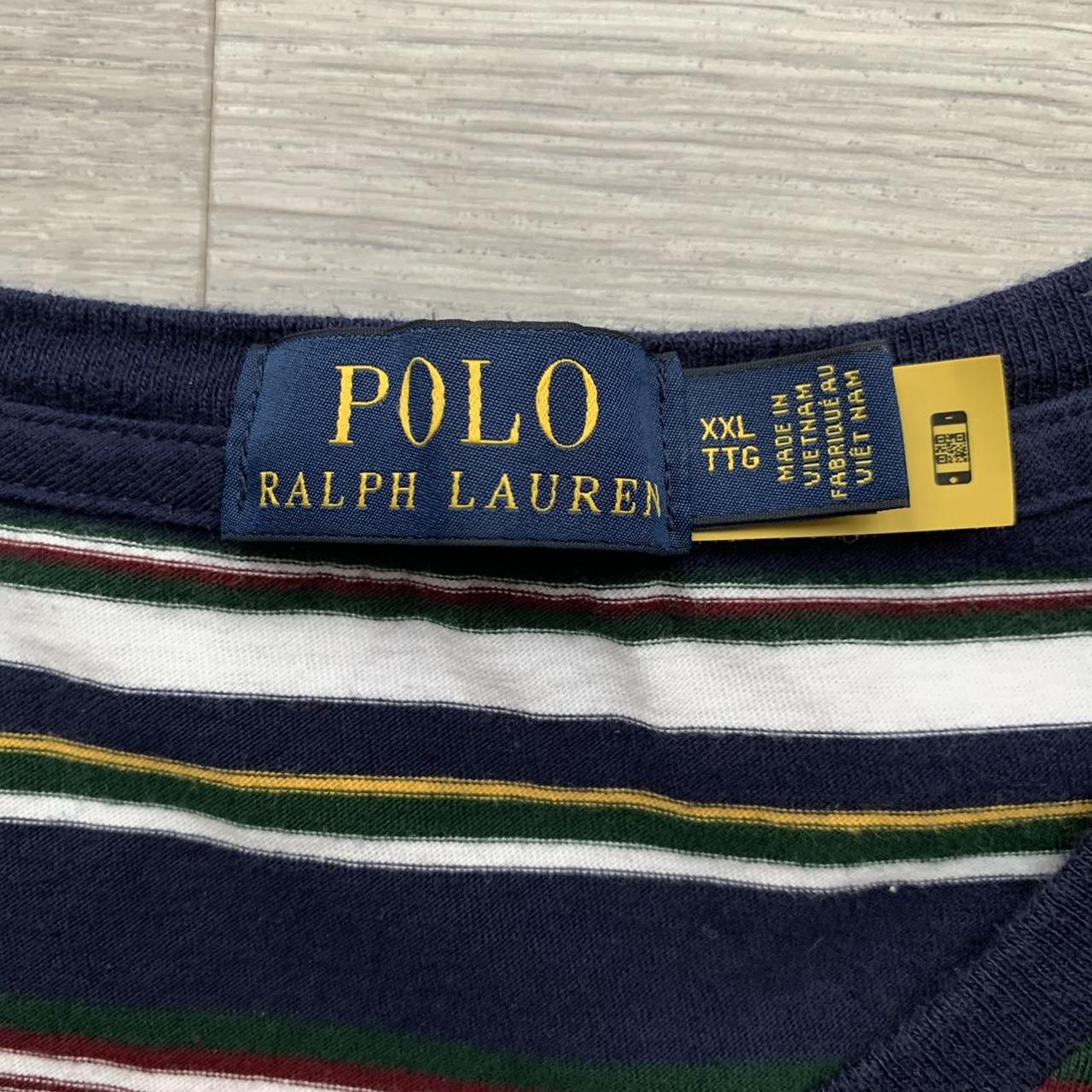 Polo Ralph Lauren Fitted Multi-Colored Stripe... - Depop