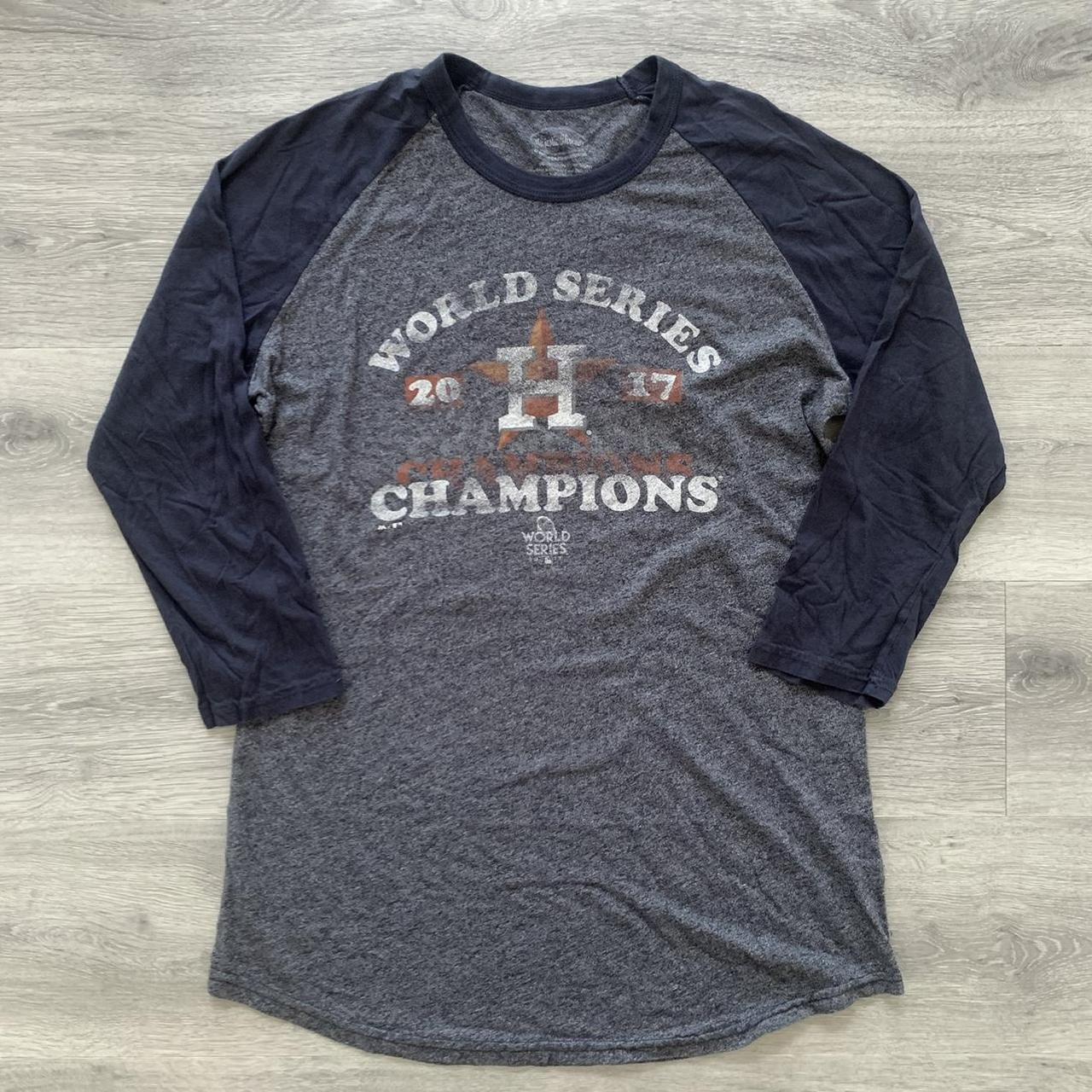 2017 Houston Astros World Series Shirt Authentic - Depop