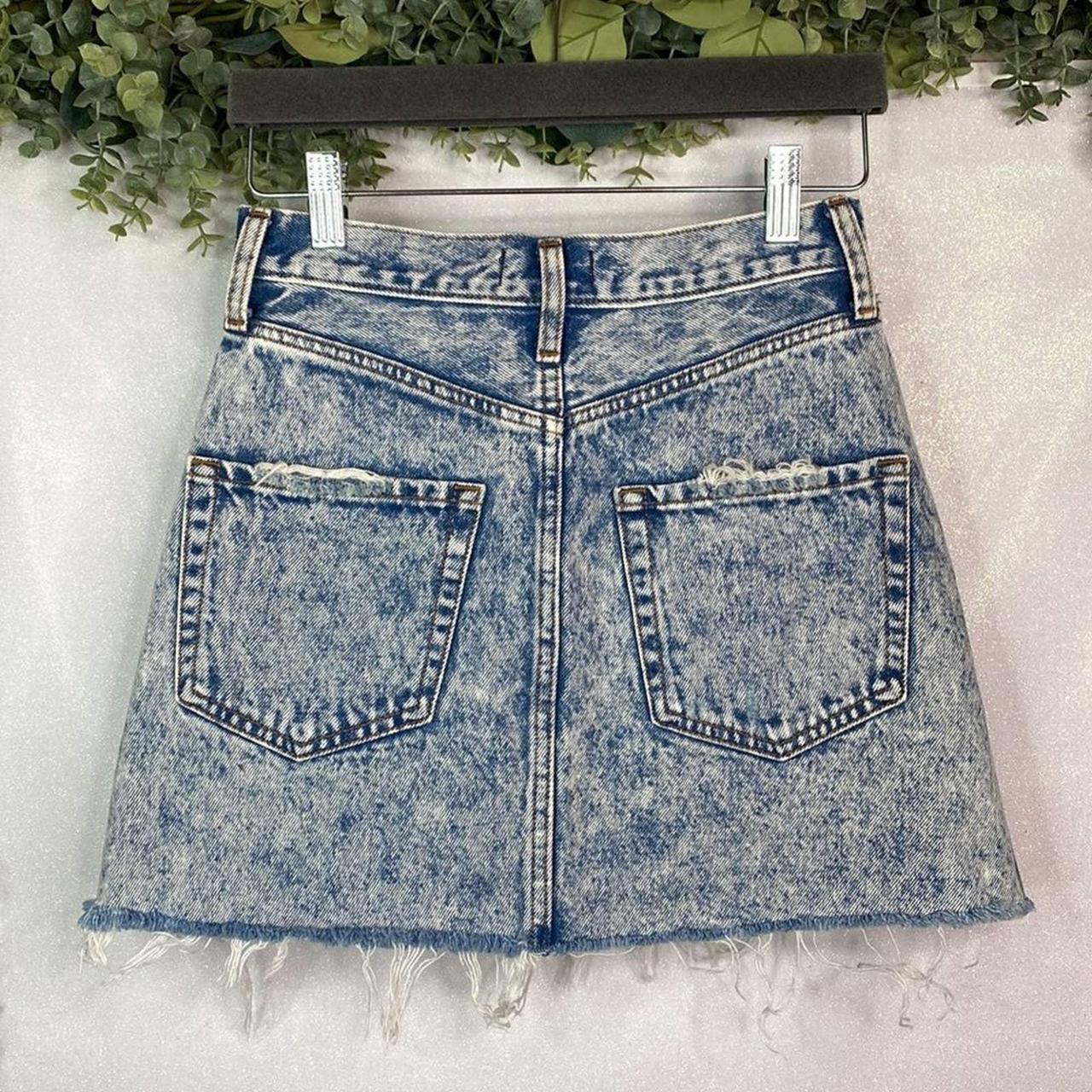 Abercrombie & Fitch Women's Blue Skirt (2)