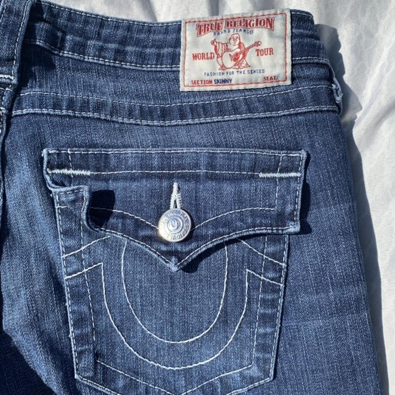 True Religion (size 30) dark/light wash dark denim - Depop