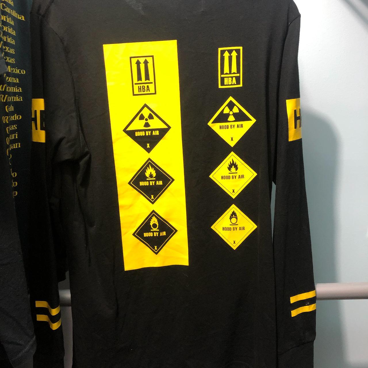 Hood By Air Yellow Biohazard Long Sleeve Big yellow | Depop