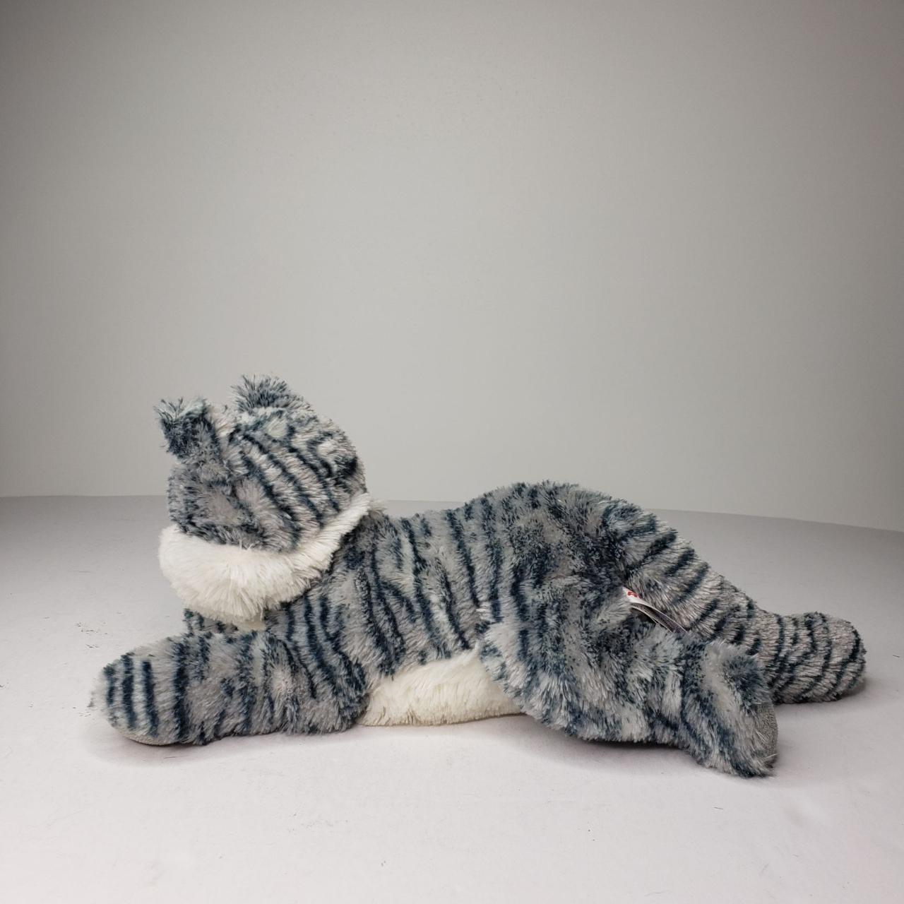 Aurora Lily Tabby Cat Flopsie Grey White Plush... - Depop