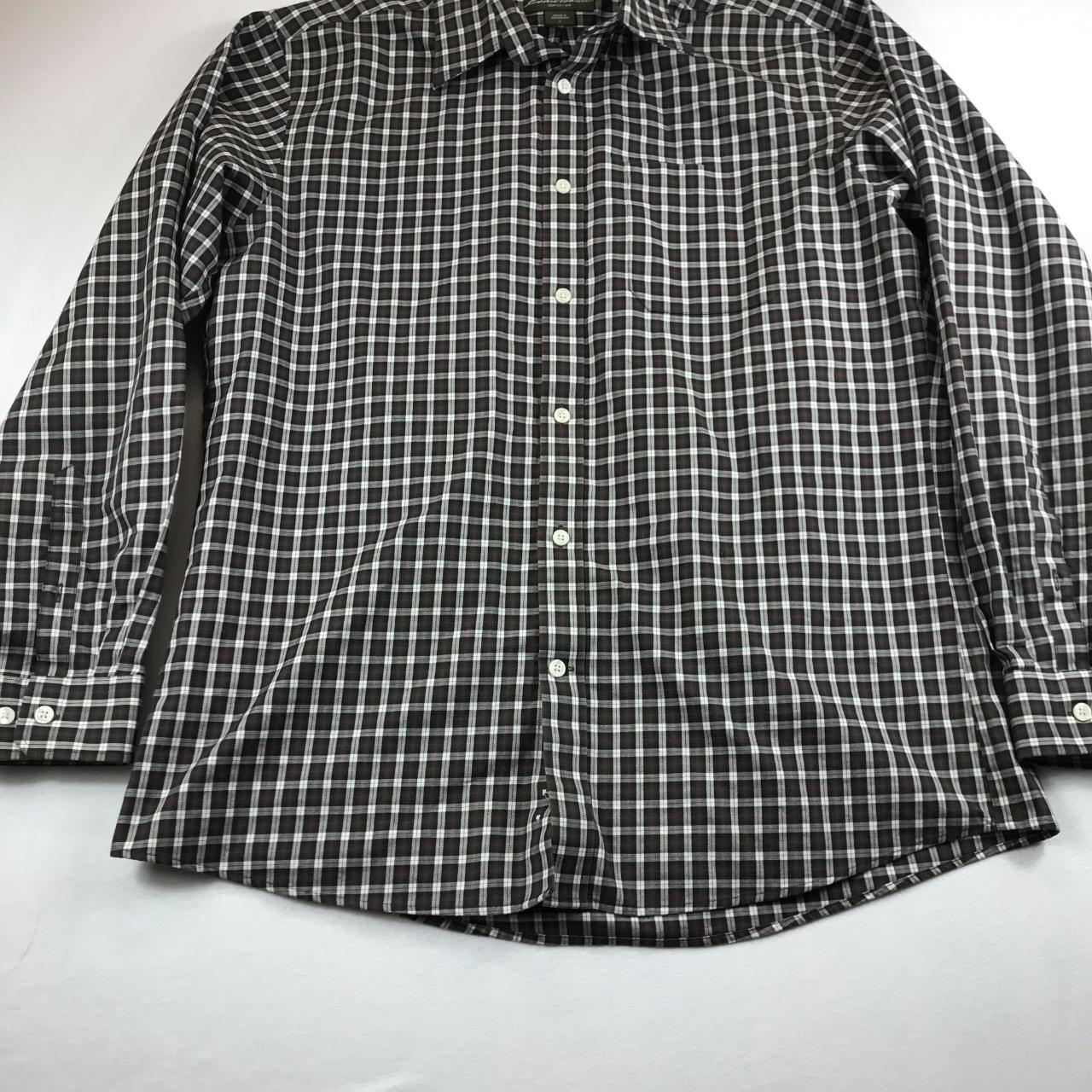 Eddie Bauer Button Front Mens Shirt Size L Plaid... - Depop